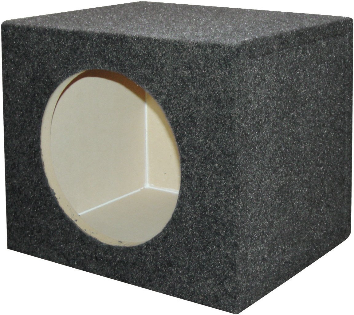 Q Power QSMPSQ10E Single 10" Sealed Car Subwoofer Box