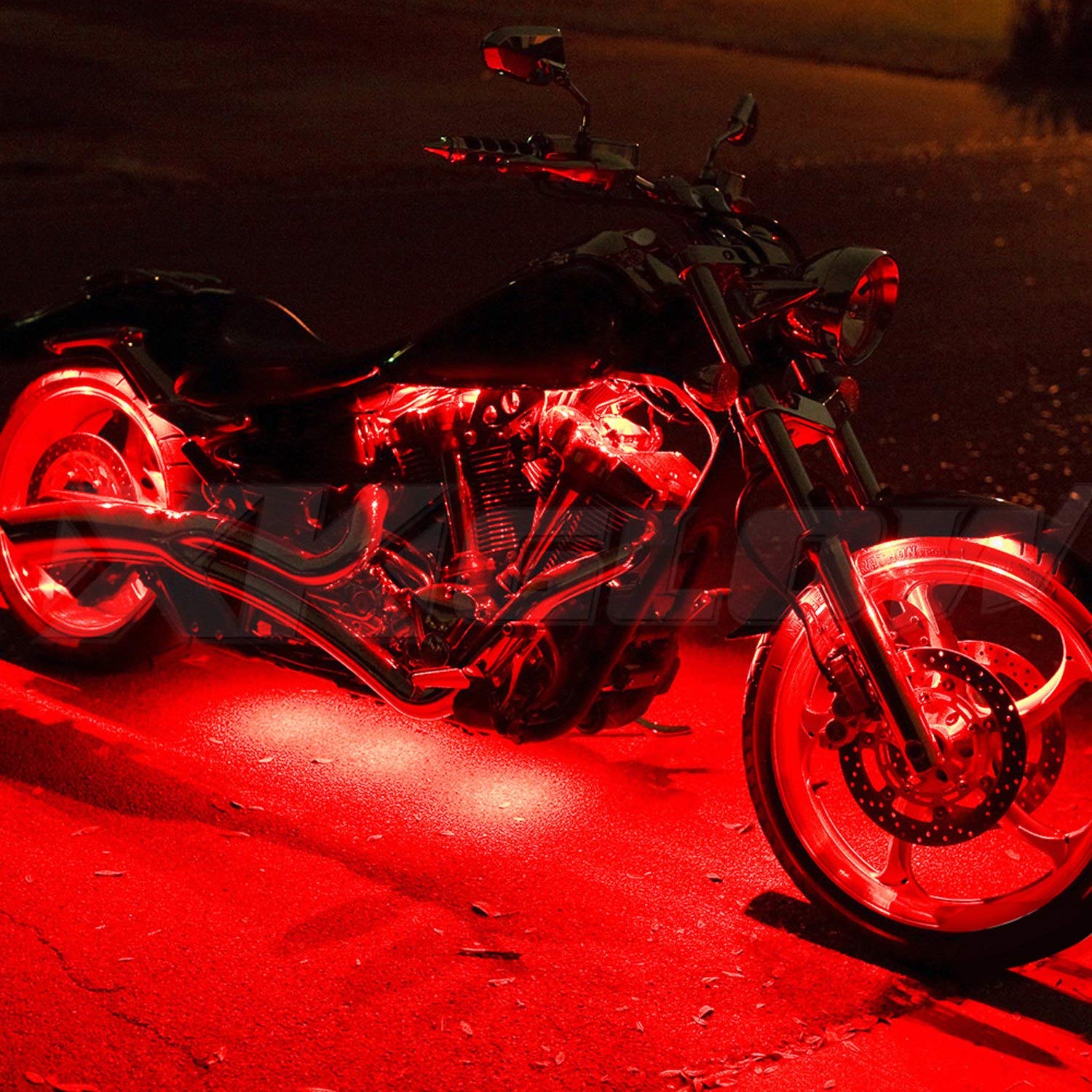 XKGlow XK034001R Motorcycle/ATV/Snowmobile LED Underbody Kit  Red