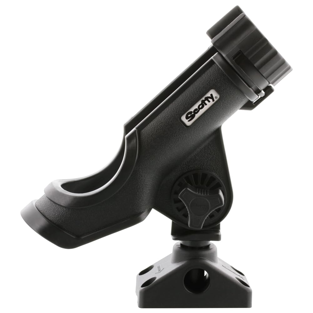 Scotty 0230BK Power Lock Rod Holder with Combination Side/Deck Mount, Black