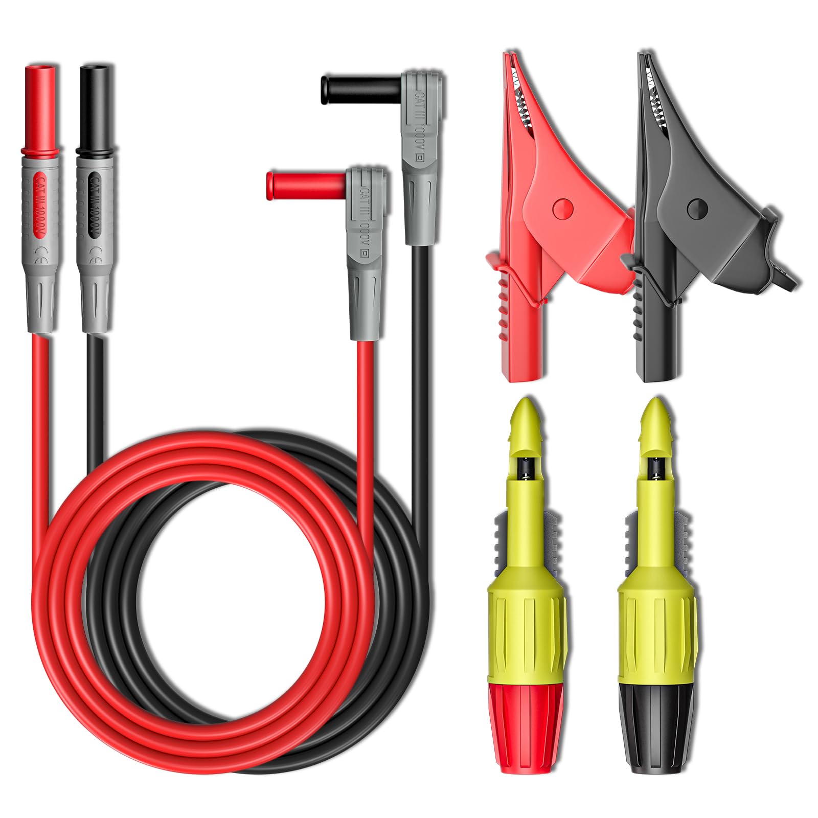 Goupchn Multimeter Test Leads Kit 6PCS with Alligator Clips