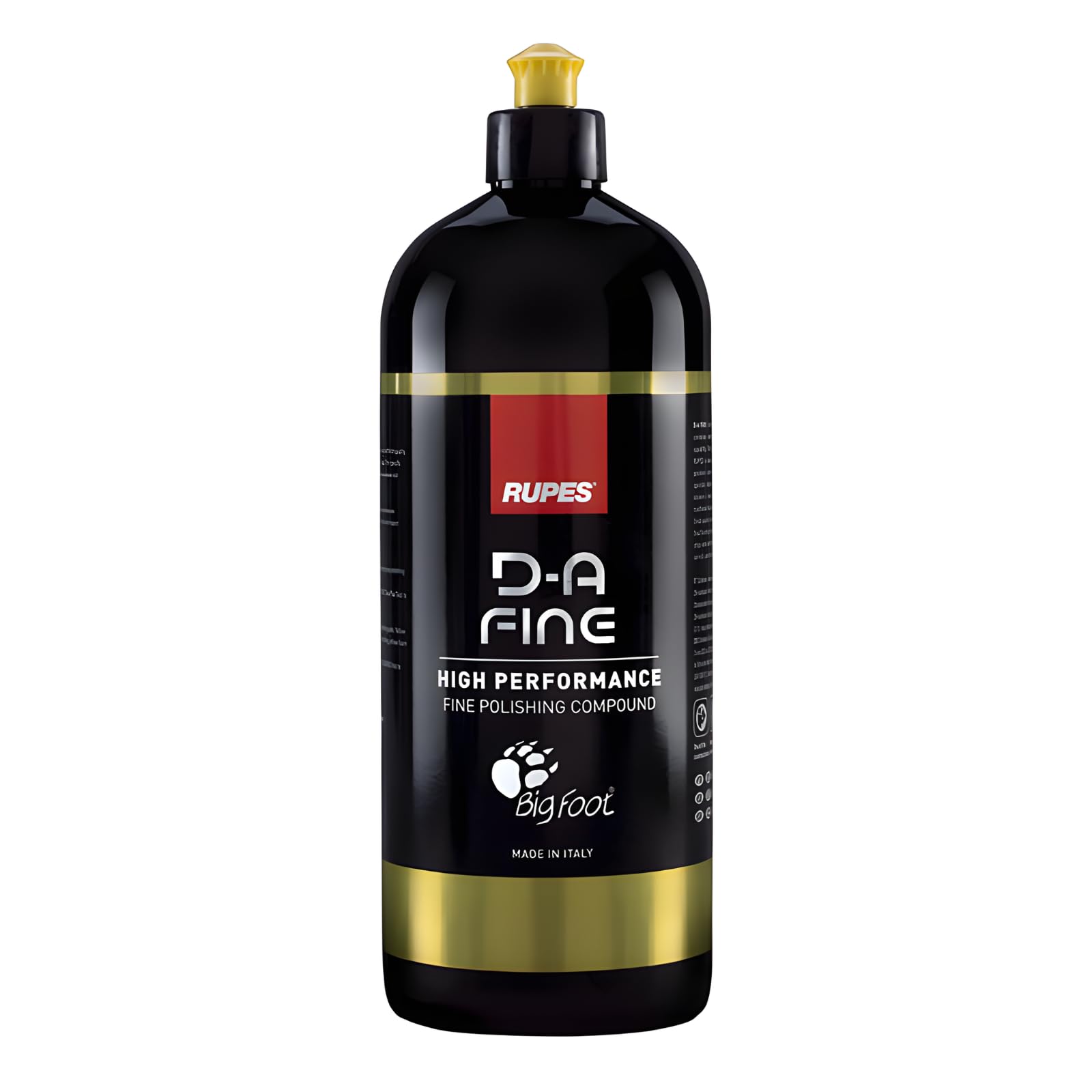 RUPES 9.DAFINE Pack of 1 1000 ml Yellow D-A Fine High Performance Polishing Compound for Car Detailing & Removing Scratches | Removes Fine Defects | Micro-Abrasive Technology | Removes Swirl Marks