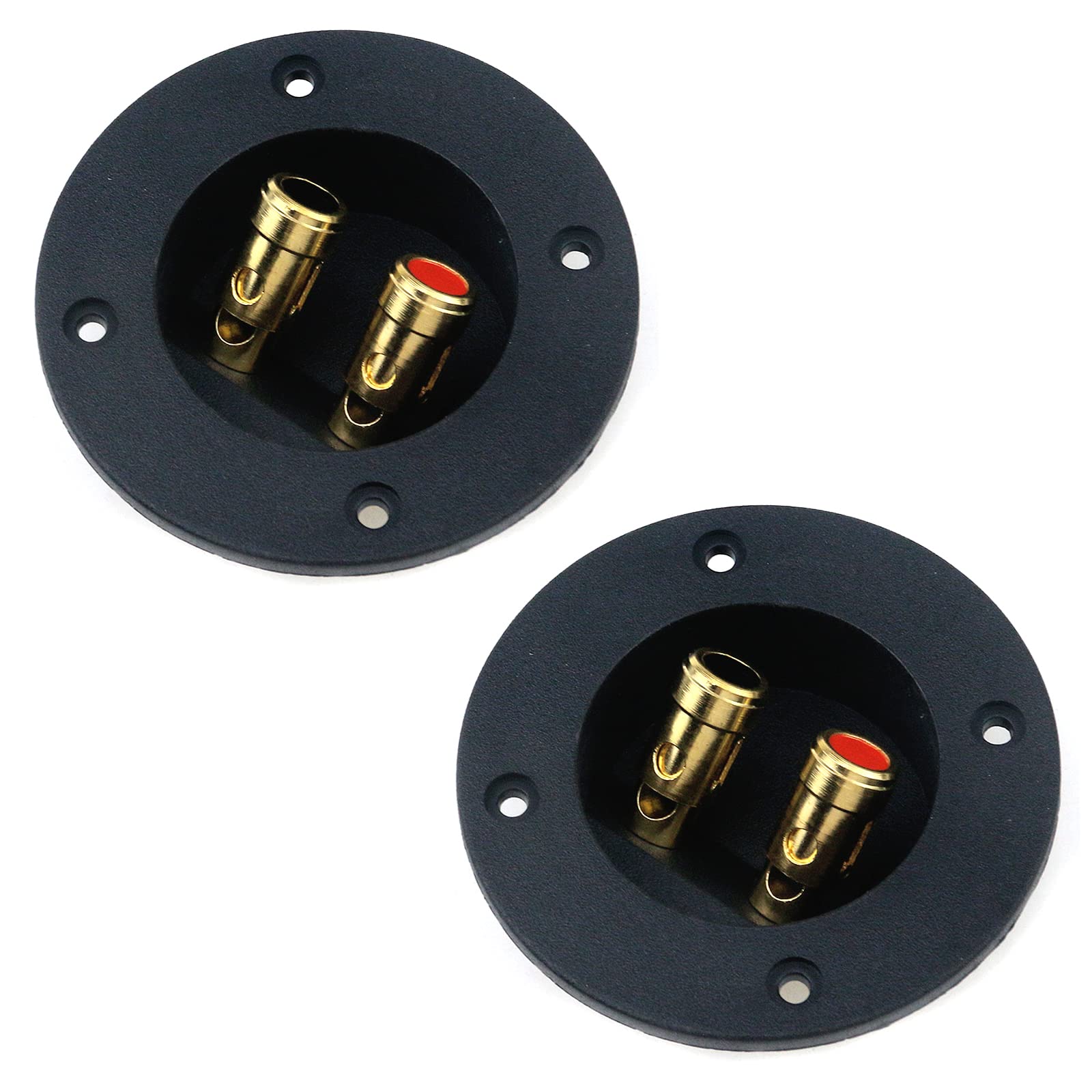 Pastlla 2Pcs 3" x 3" Speaker Box Terminal Cup Terminal Cup Connector
