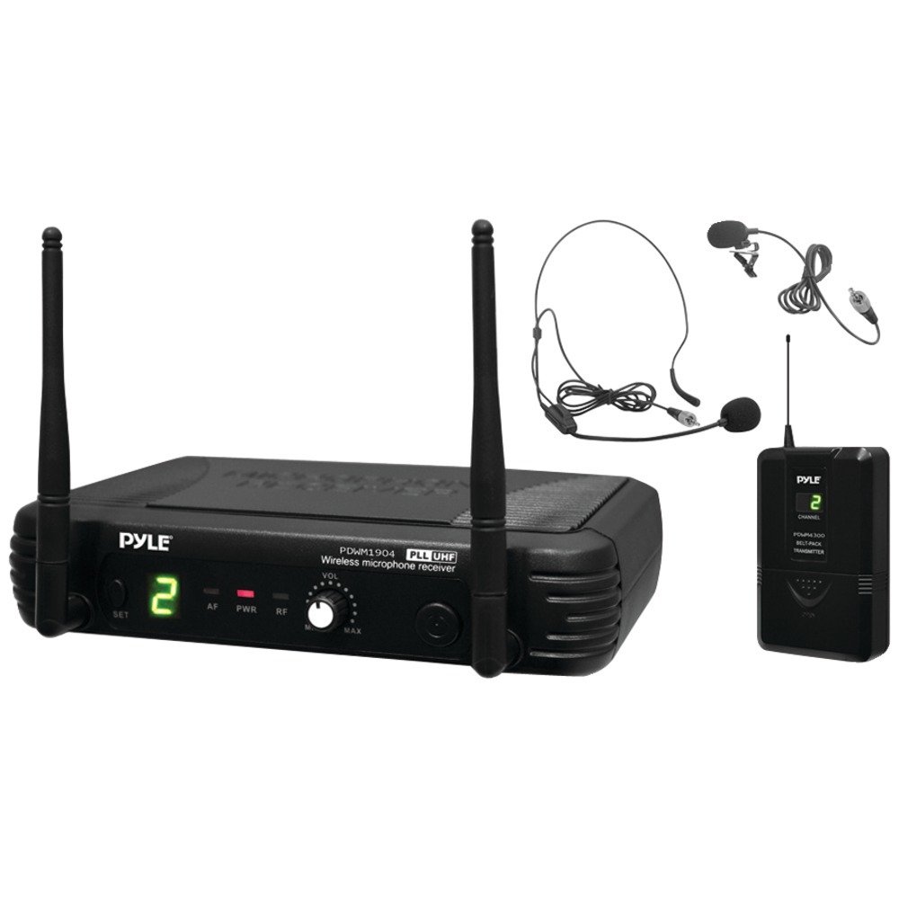Pyle PDWM1904 Premier Pro UHF Wireless Body-Pack Transmitter Microphone System