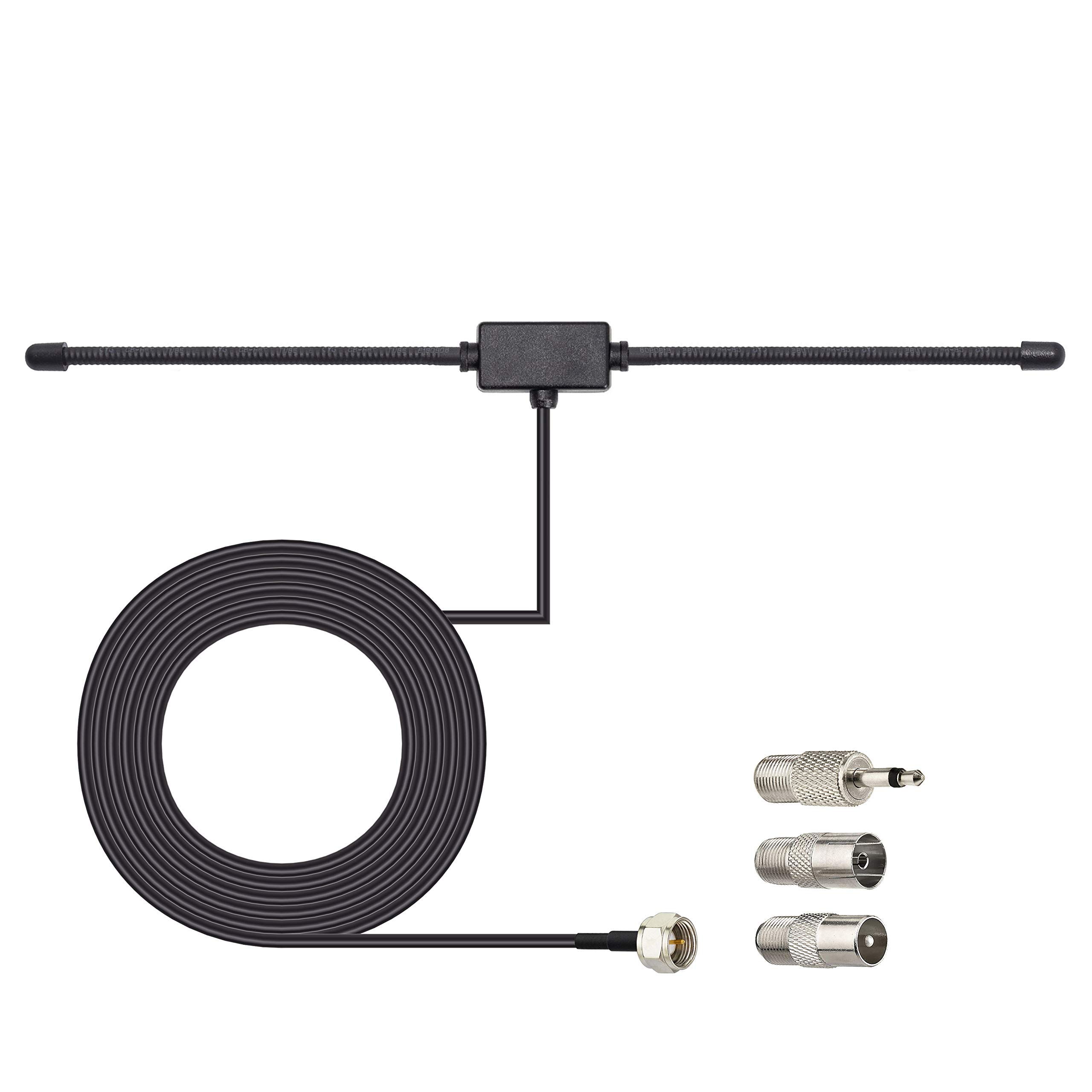 Bingfu FM Radio Dipole Antenna for Stereo Receiver Indoor Pioneer Onkyo Yamaha Marantz Bose Wave Music System Home FM Radio AV Audio Video Home Theater Receiver