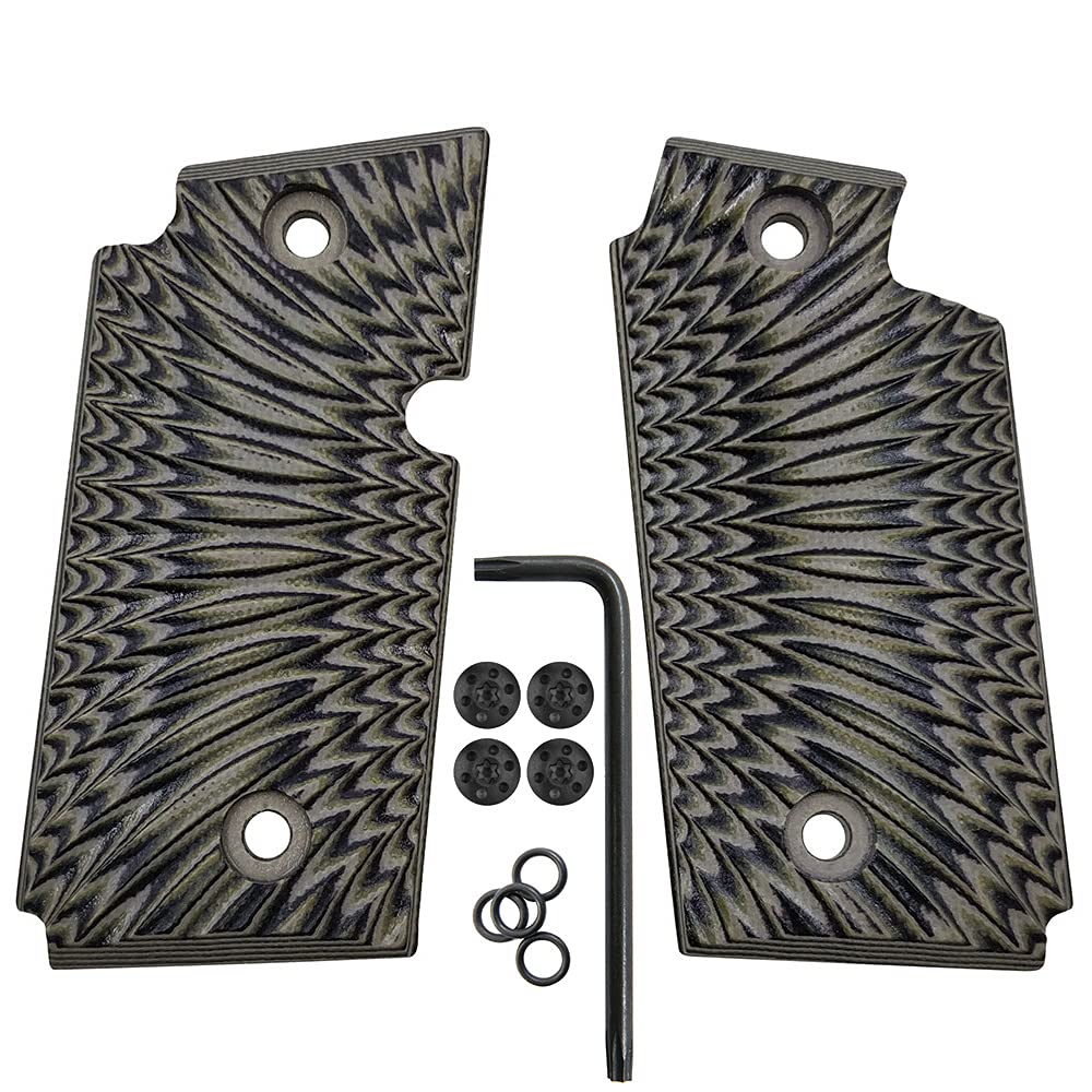 Cool Hand G10 Grips for Sig Sauer P238, Gun Grips Screws Included, Without Ambi Safety Cut, Sunburst Texture (Coyote Color)