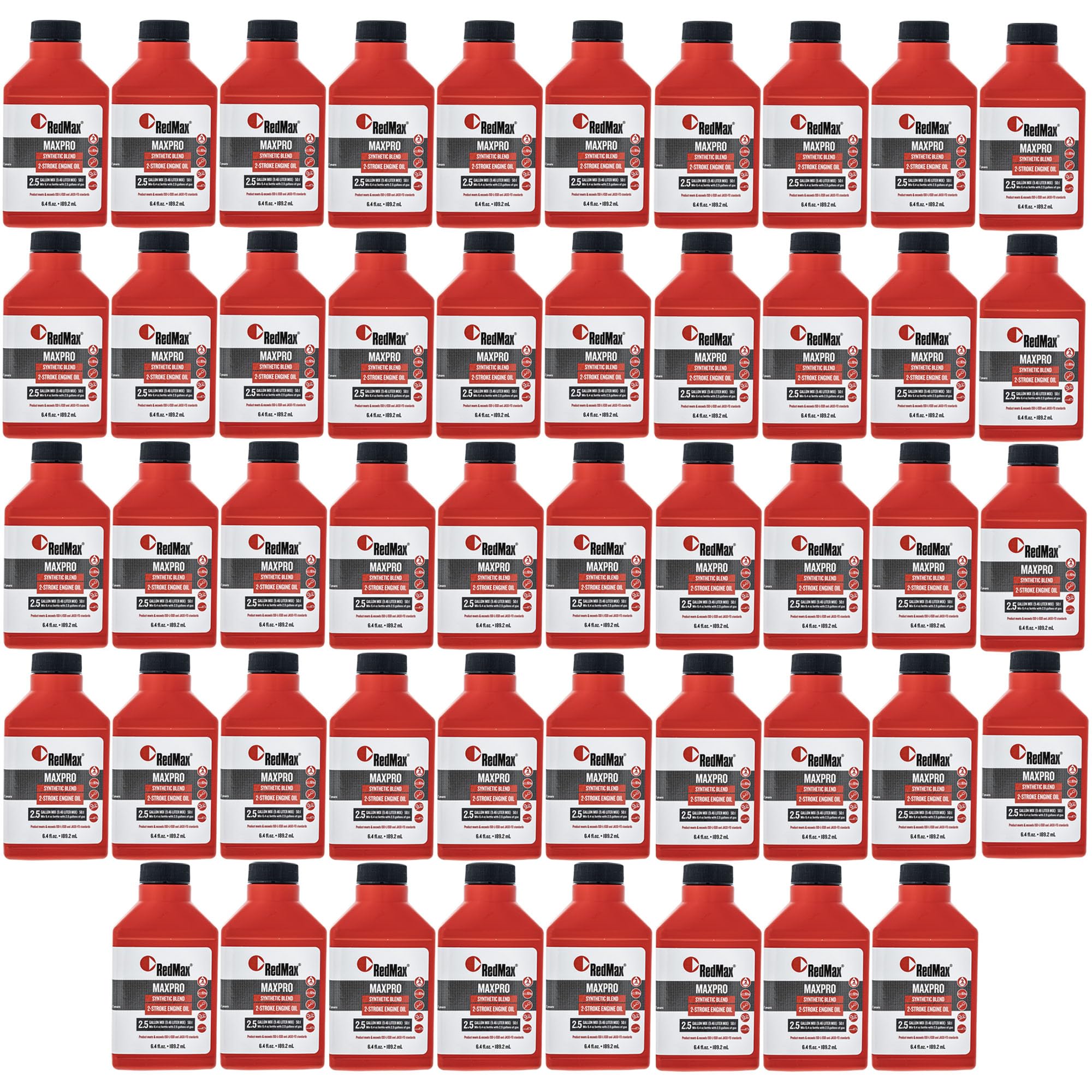 RedMax 580357203 OEM MaxLife 2-Cycle Oil 6.4oz 50:1 2.5 Gallon Mix, Case of 48