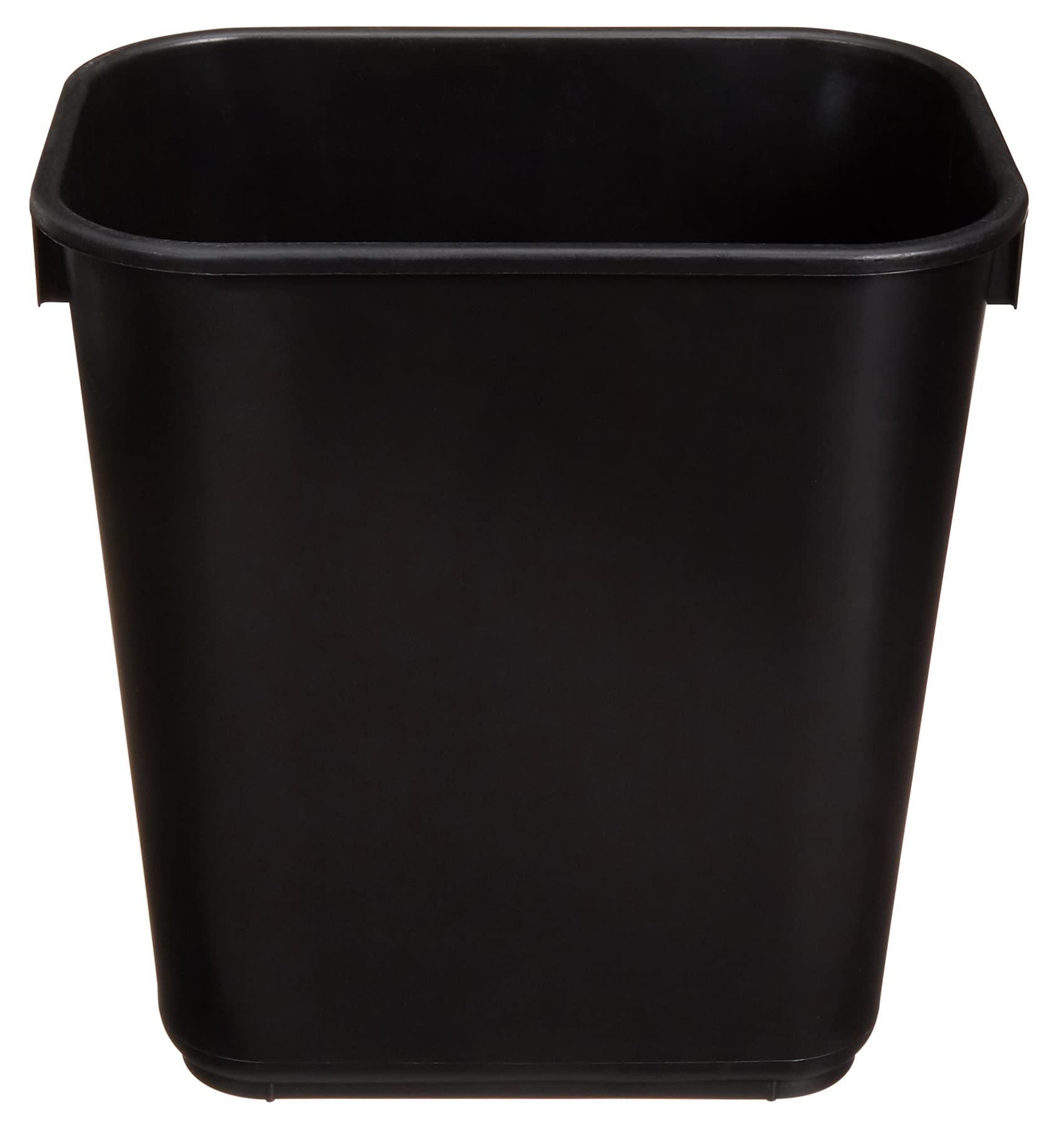 Amazon Basics Small Rectangular Commercial Office Wastebasket, Easy to Clean,11.4"L x 8"W x 12"H , 3 Gallon, Black, 2-Pack
