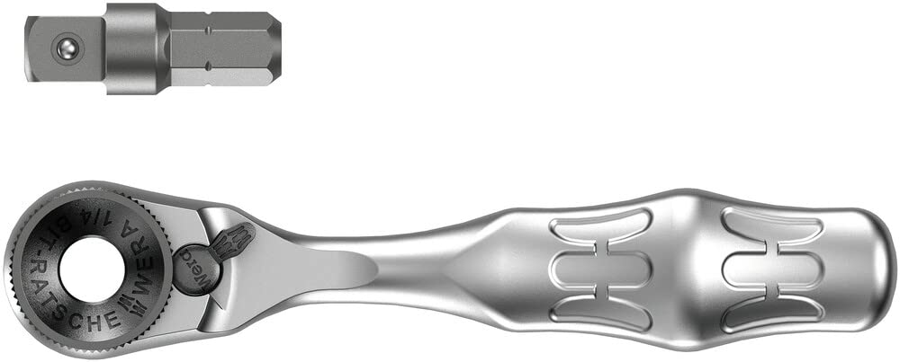 Wera - 5073230001 8001 A 1/4" Square Drive Bit Ratchet, 60 Teeth