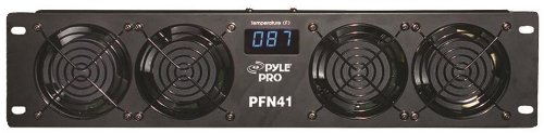 Pyle PFN41 Rack Mount 4 Cooling Fans with Display