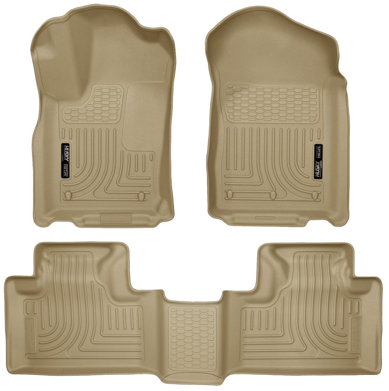 Husky 99053 Front/2nd Seat Floor For 11-15 Durango/ Grand Cherokee Tan