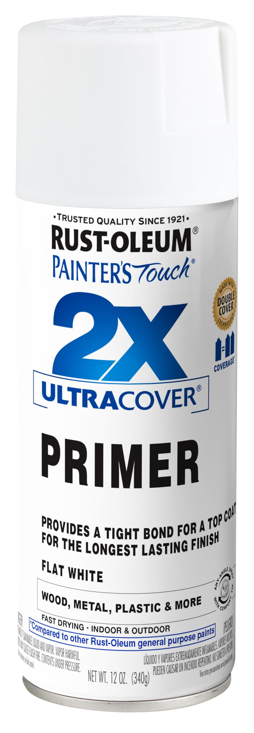 Rust-Oleum Painter's Touch 2X Ultra Cover Spray Primer, Flat White