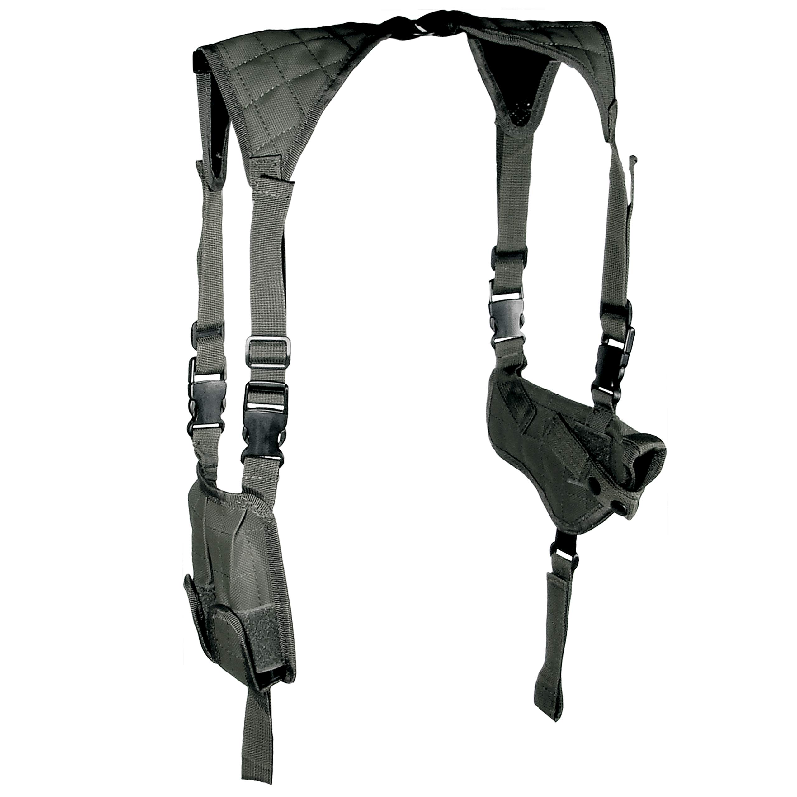 UTG PVCH170B Horizontal Shoulder Holster & Ammo Pouch for Medium-Large Autos