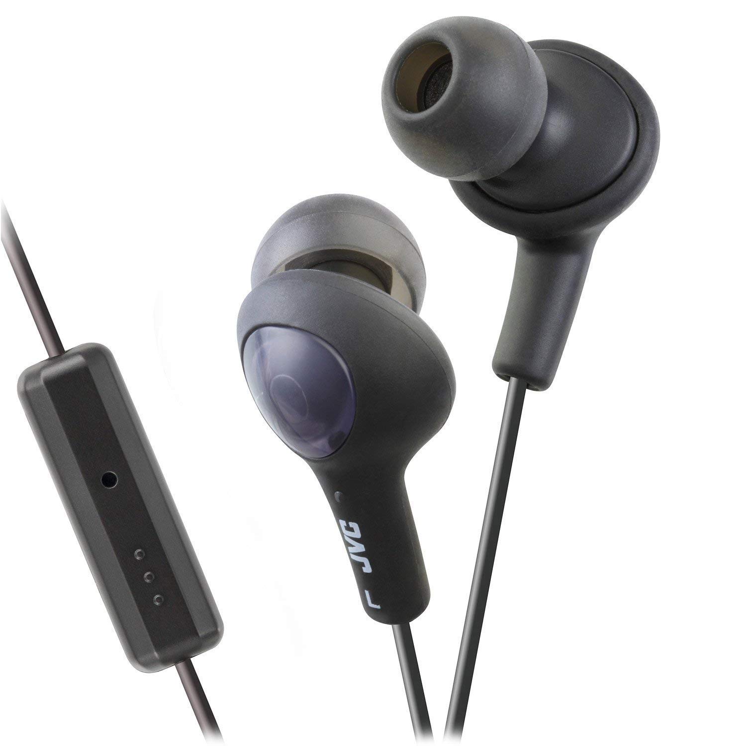 JVC HAFR6B Gumy Plus Earbuds w/Remote & Microphone (Black)