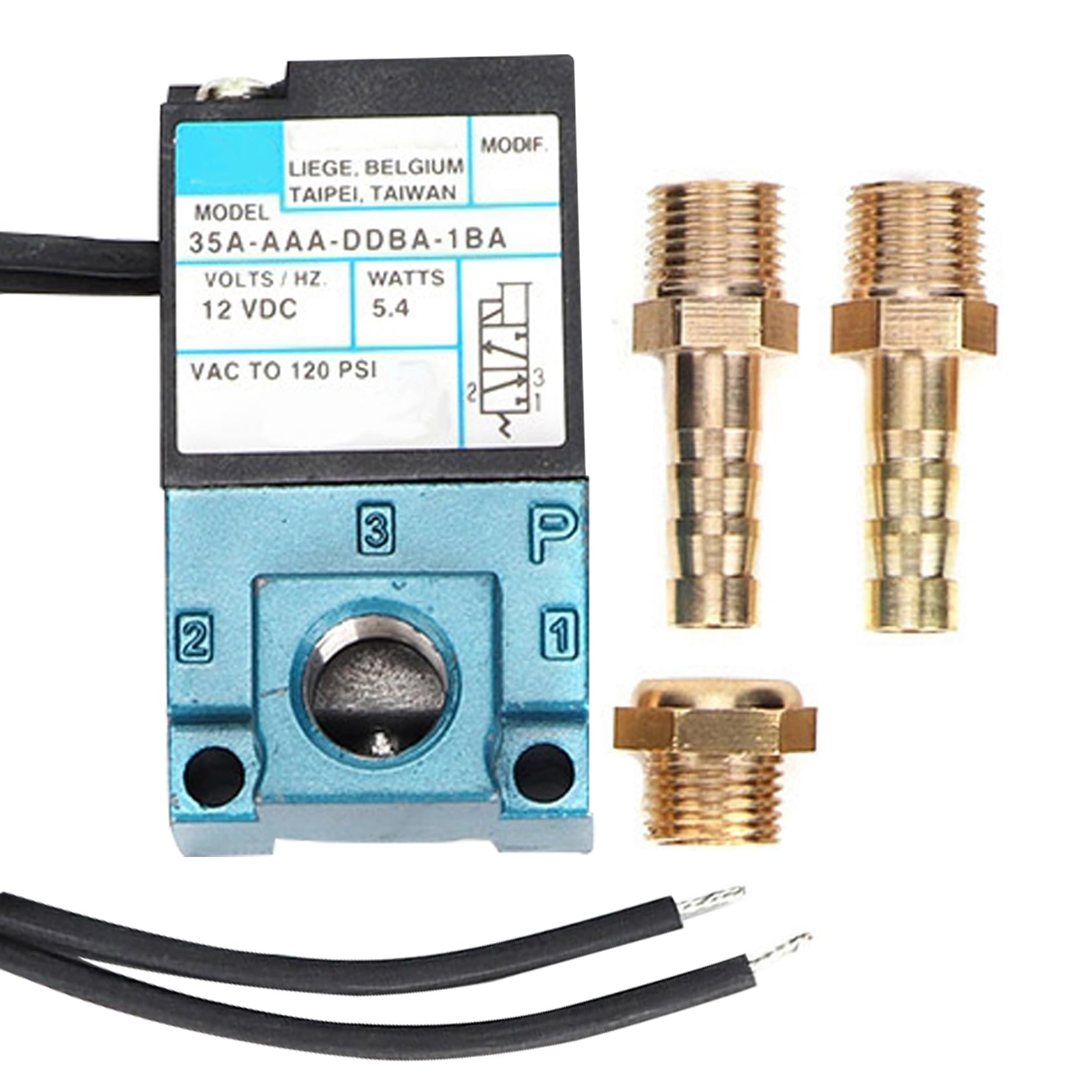 Caoeal Electronic Boost Controller, 3 Port Boost Control Solenoid Valve DC 12V 5.4W 35A-AAA-DDBA-1BA