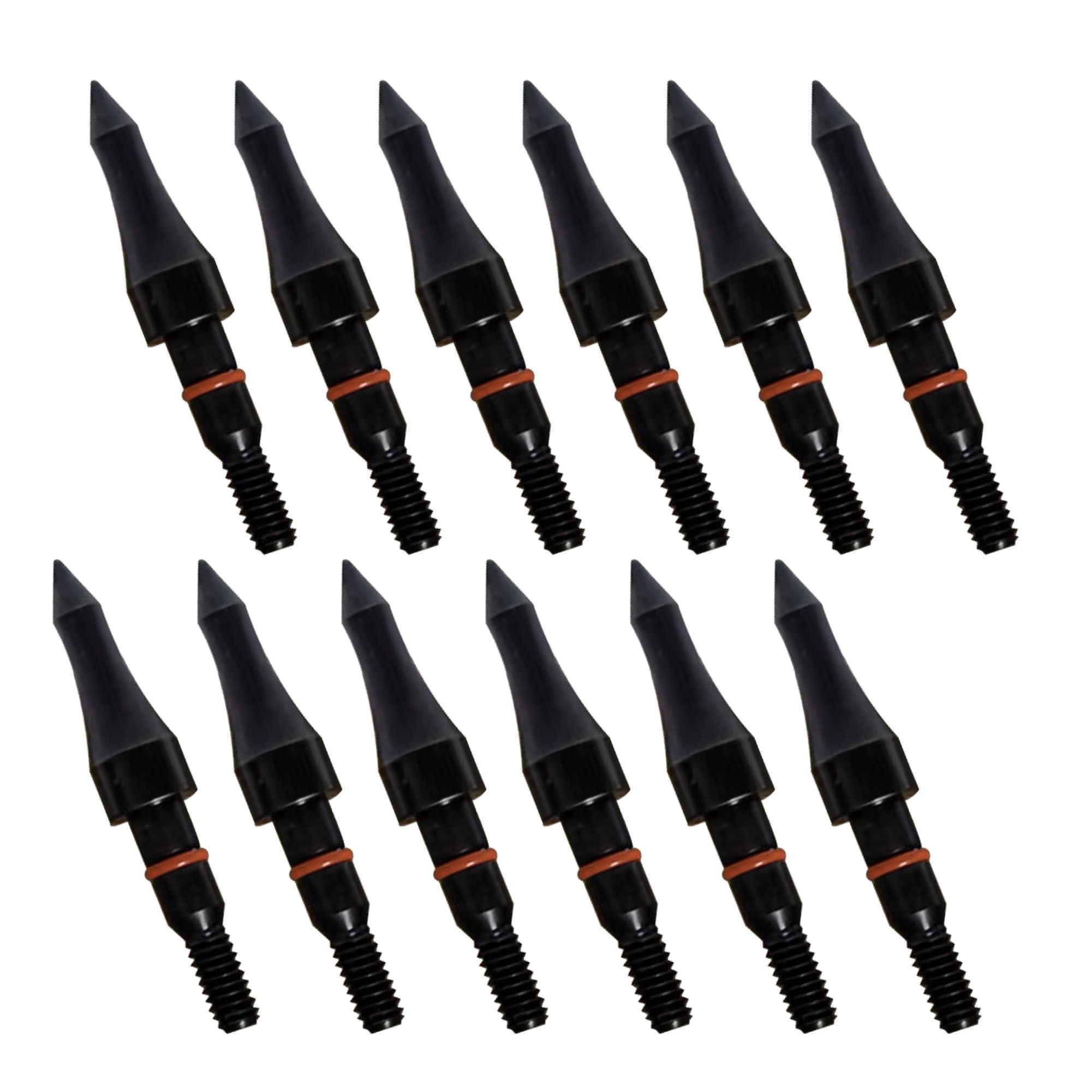 12pcs Archery Arrow Tips 100/125/150/200 Grain Field Tips 5/16 Inch Screw in Bullet Points, Archery Target Crossbow Practice Tip for Arrow Recurve Bow Compound Bow, Hunting Bow Arrow Target Practice