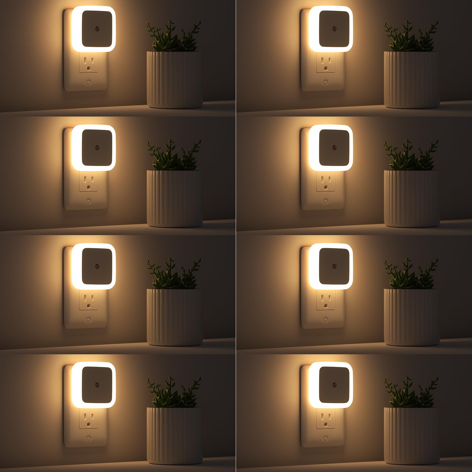Sujeet Night Light, Night Lights Plug into Wall 8-Pack, Nightlight Plug in Night Light, Dusk to Dawn Night Lamp Led (Warm White)