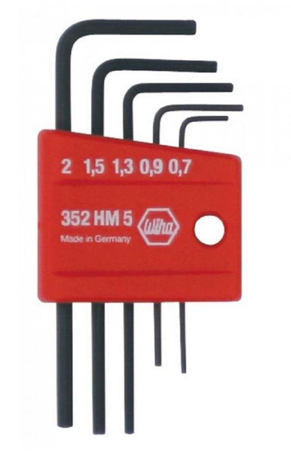 Wiha 35392 5 Piece Mini L-Key Short Hex Metric Set
