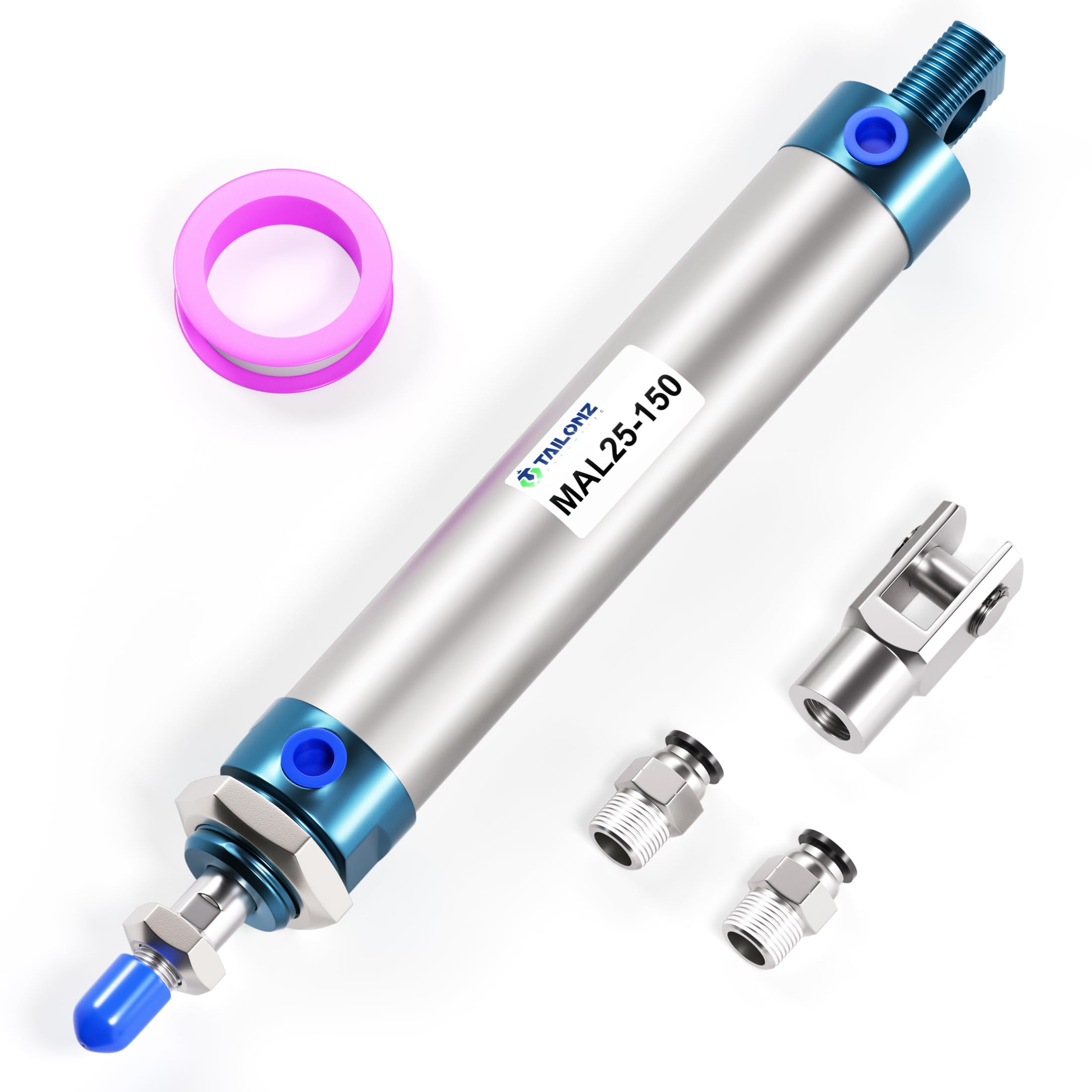 TAILONZ 25mm Bore 150mm Stroke MAL25x150 Air Cylinder Double Action