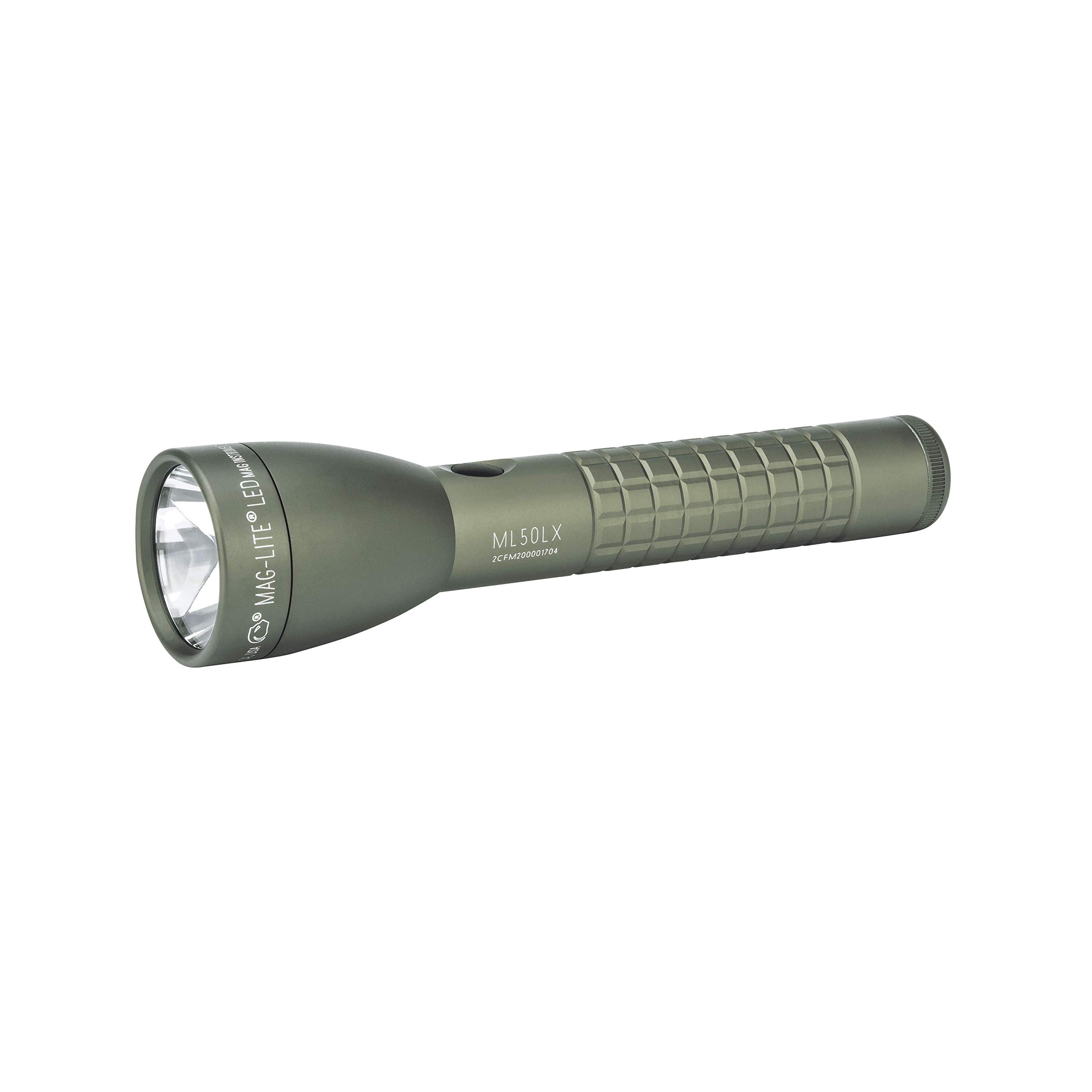 MagLite ML50LX 2-Cell C LED Flashlight, Adjustable Beam, Water-Resistant, Multiple Light Modes, Long Runtime, Tactical-Style Grip – Foliage Green