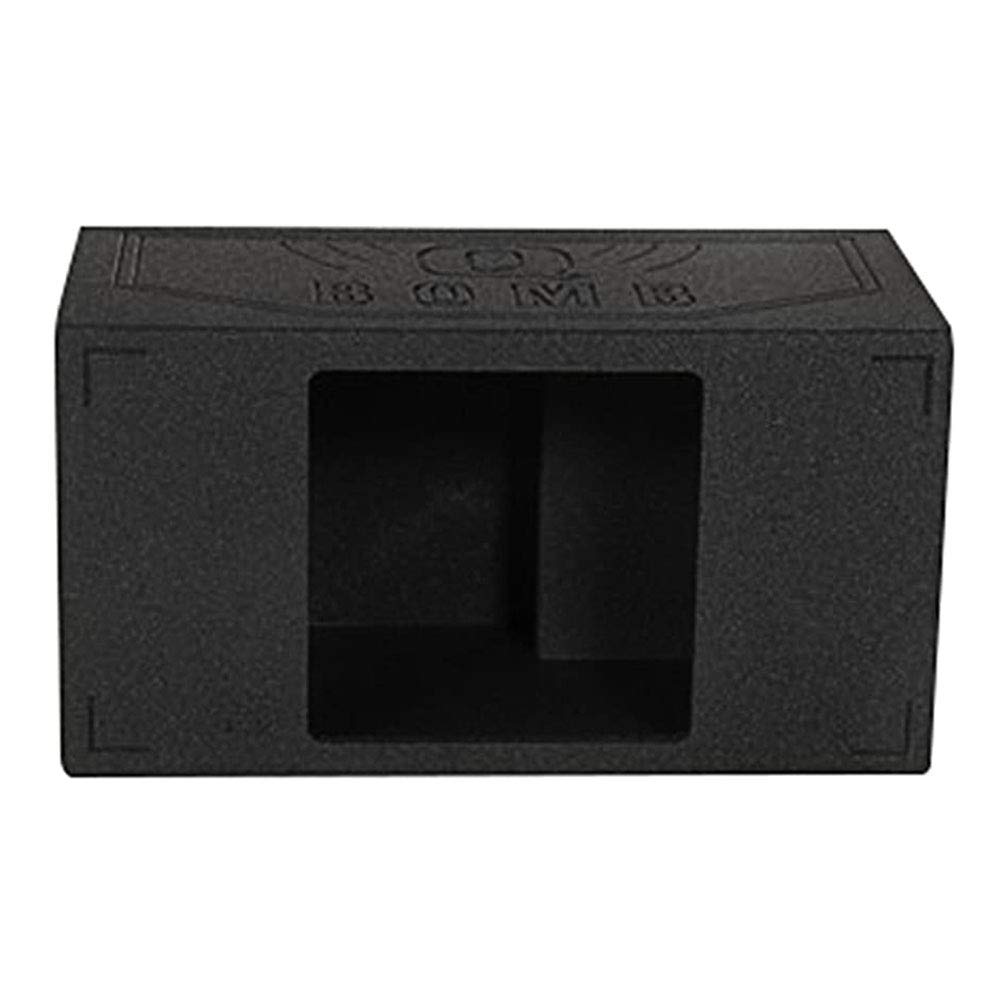 QPower QBOMB12VLSINGSQ Single 12" Square Ported Sub Box w/Bedliner Paint Coating