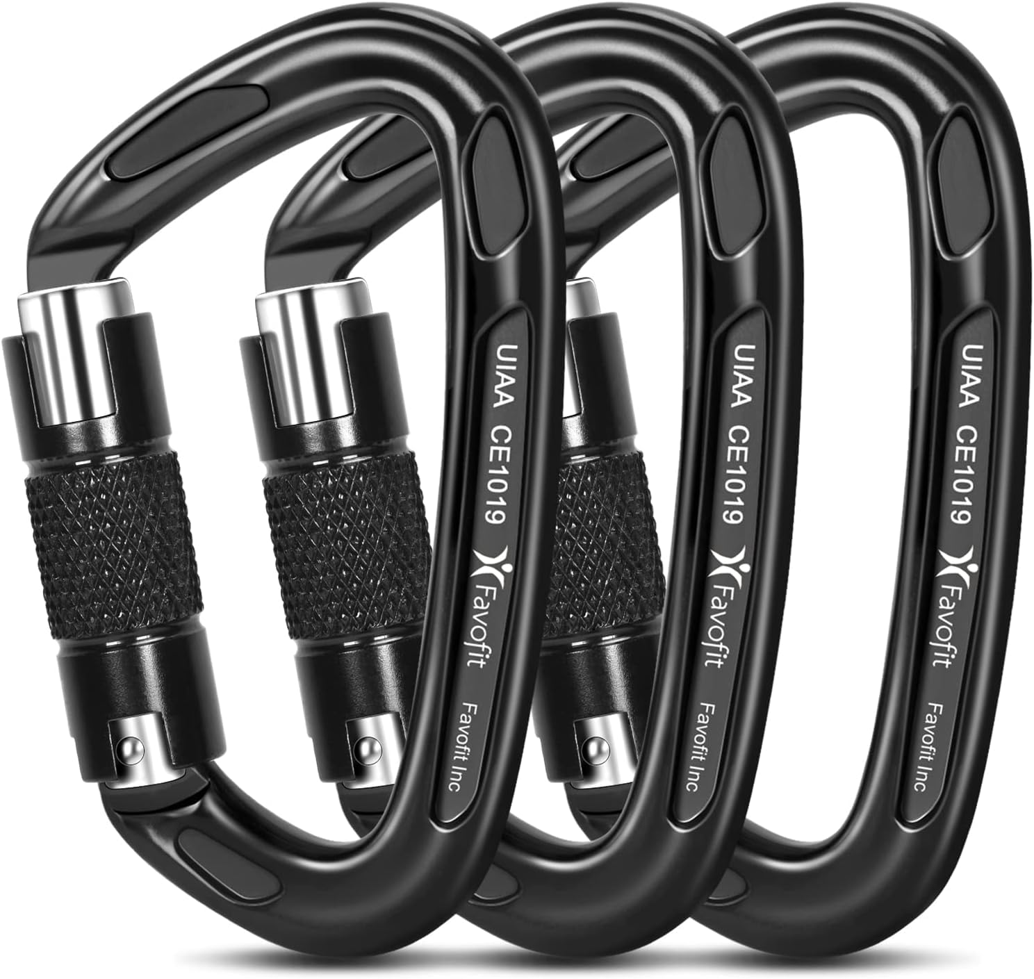 25kN Heavy Duty Climbing Carabiner - UIAA Certified Large Auto Locking Clip