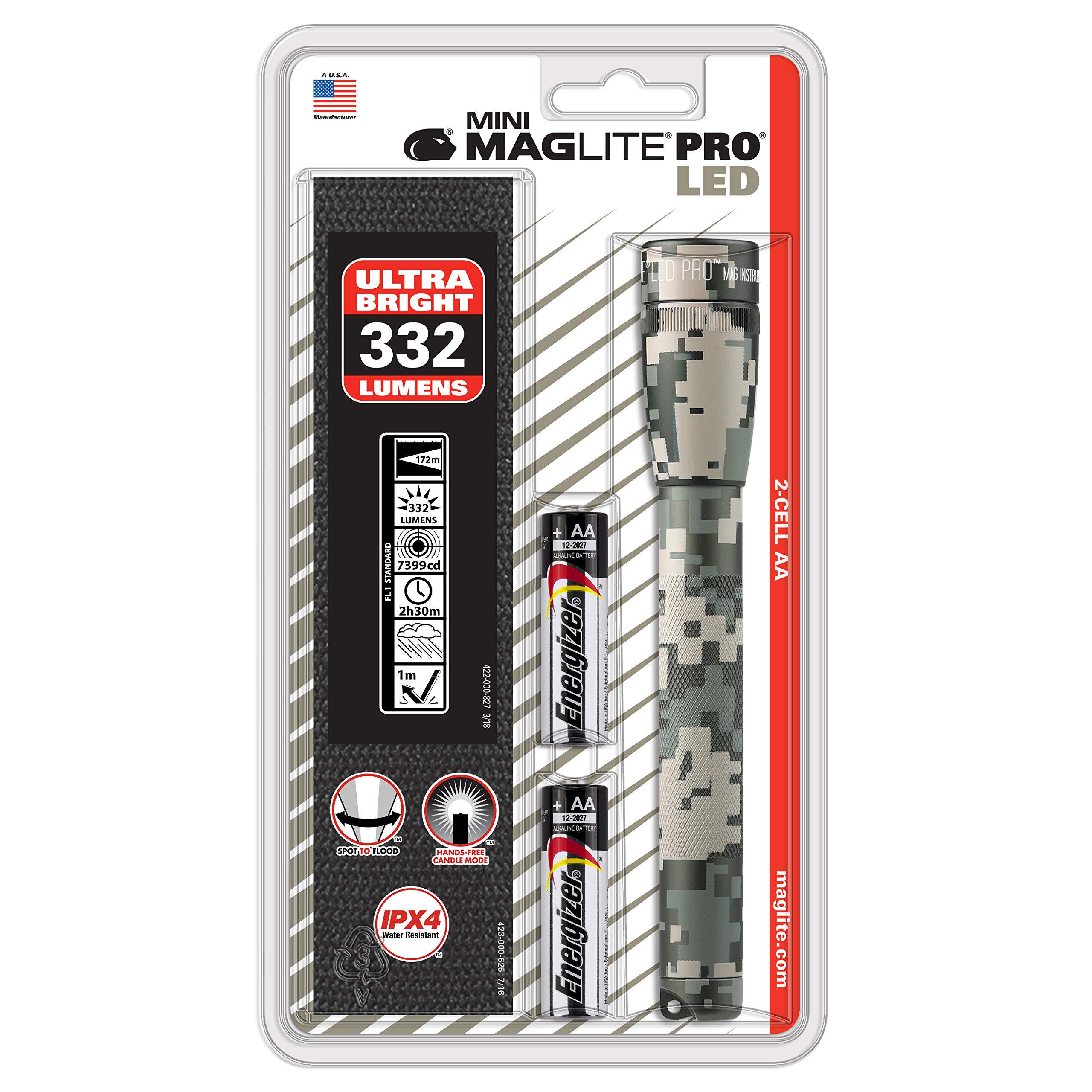 Maglite SP2PMRH 2 CELL AA MINI  LED PRO Camo Flashlight
