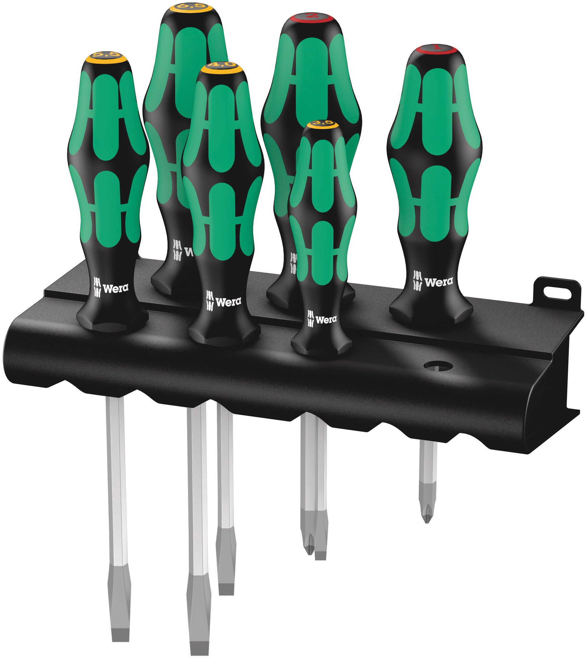 Wera 05007680001 Kraftform Plus 334 SK/6 Screwdriver Set & Rack Lasertip 6-Piece