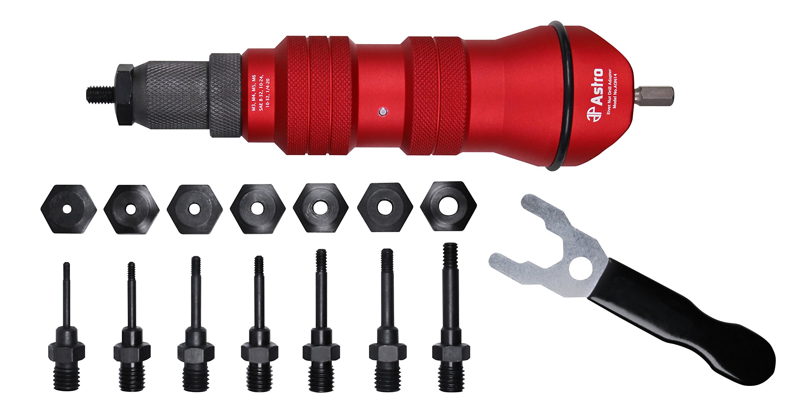 Astro Tool ADN14 Rivet Nut Drill Adapter Kit