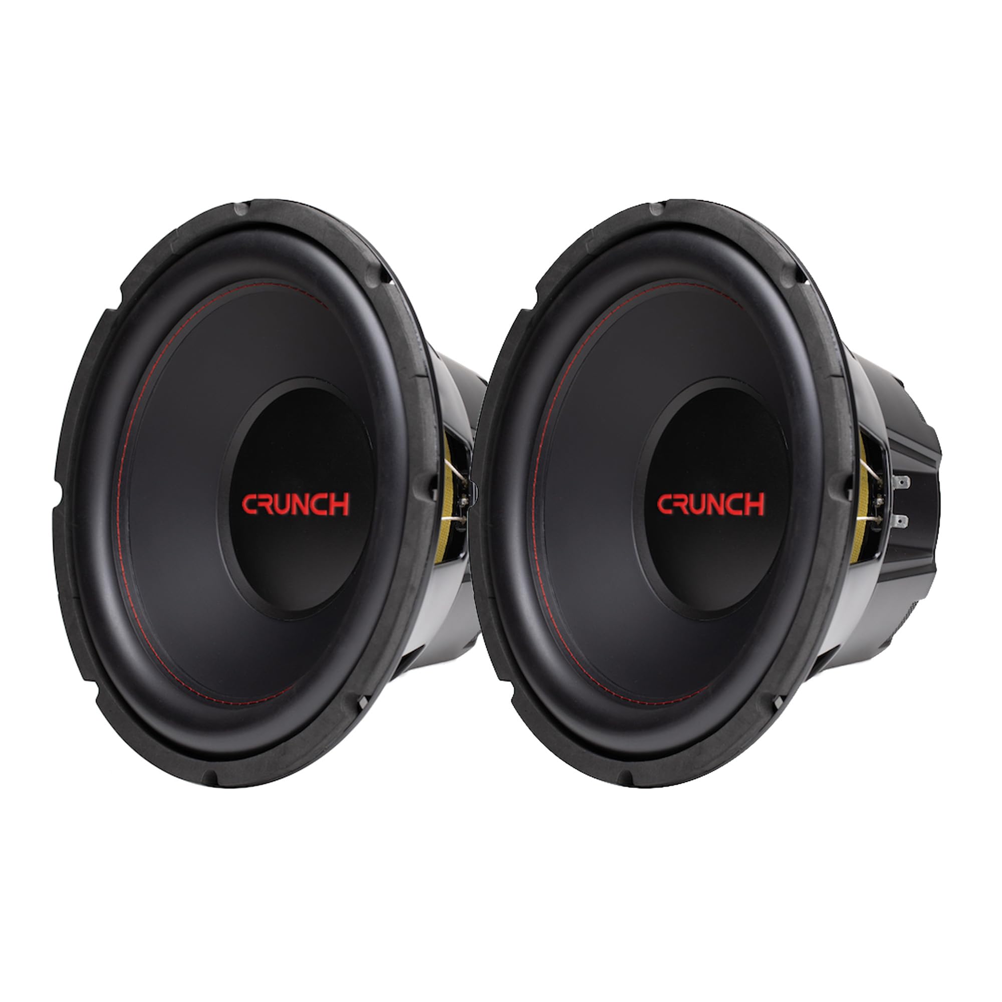 Crunch CRW12D4 12 Inch 800 Watt RMS 4 Ohm Dual Voice Coil Car Audio Subwoofer Speakers with Spade Terminals for Sealed or Vented Enclosure (2 Pack)