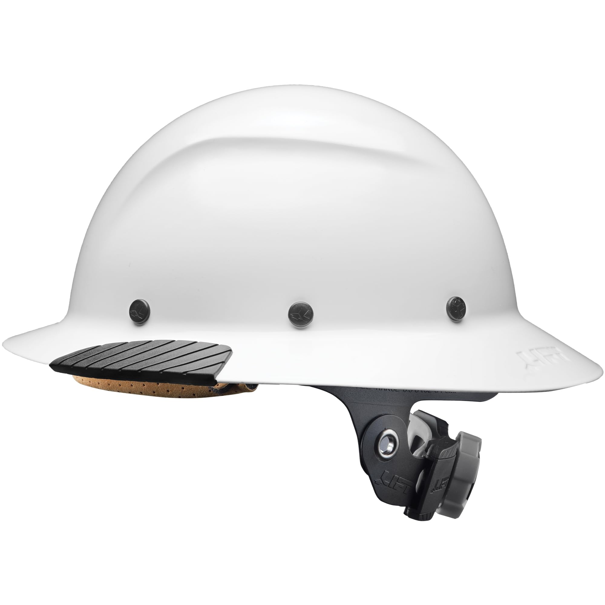 Lift Safety HDF15WG Dax Fiber Resin Full Brim Gloss White