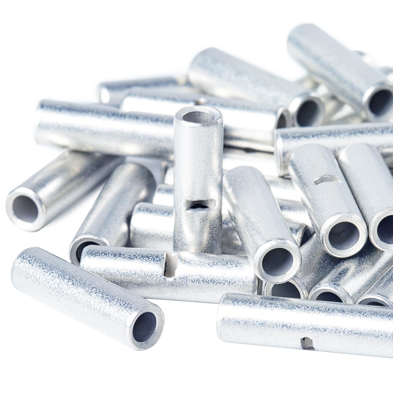 16,14 AWG/Gauge Non/Un Insulated Butt Connector Bare Crimp Splice