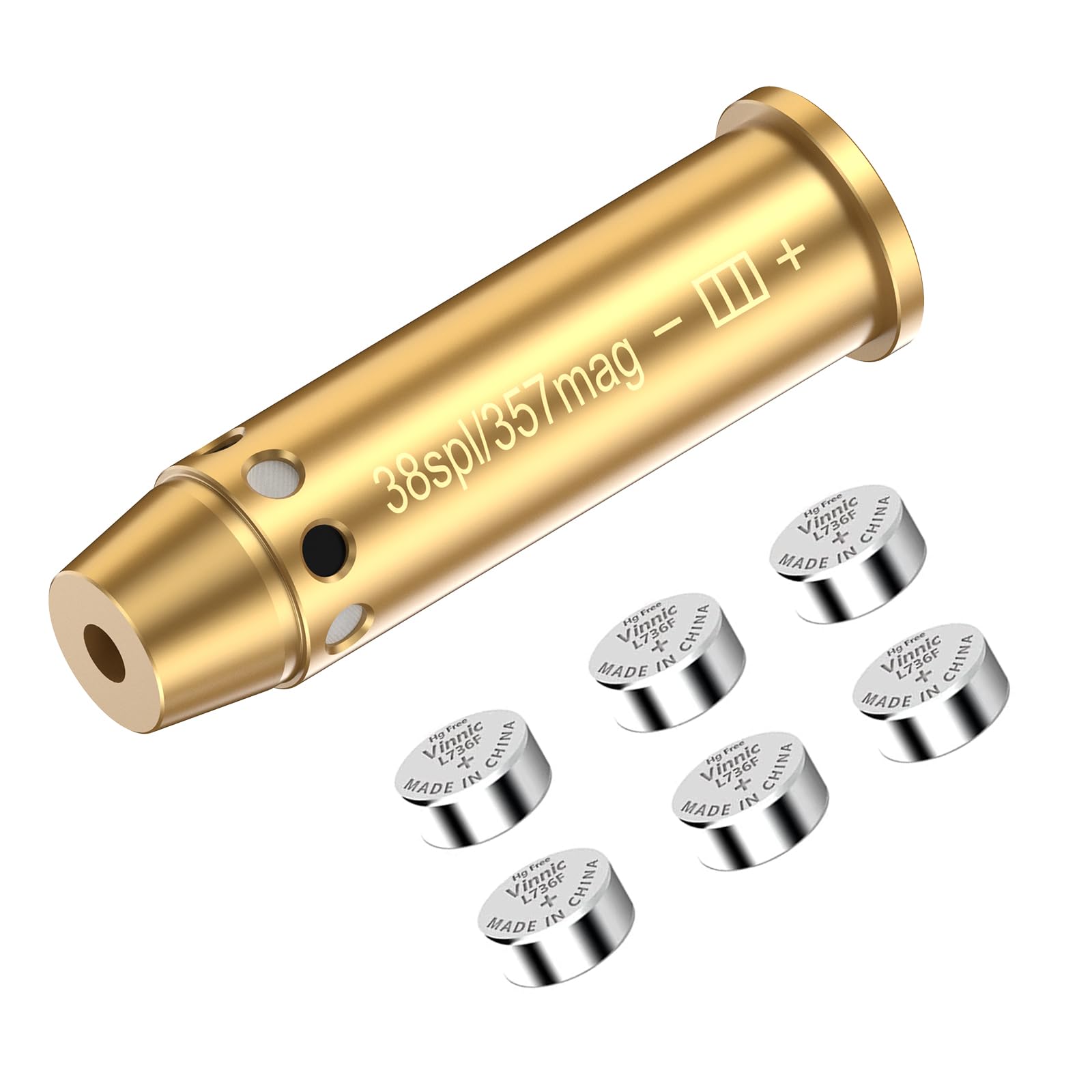 Tipfun Bore Sight for 357mag/38spl Special Red Laser Bore Sighter Red Dot Boresighter with Batteries for Hunting and Shooting