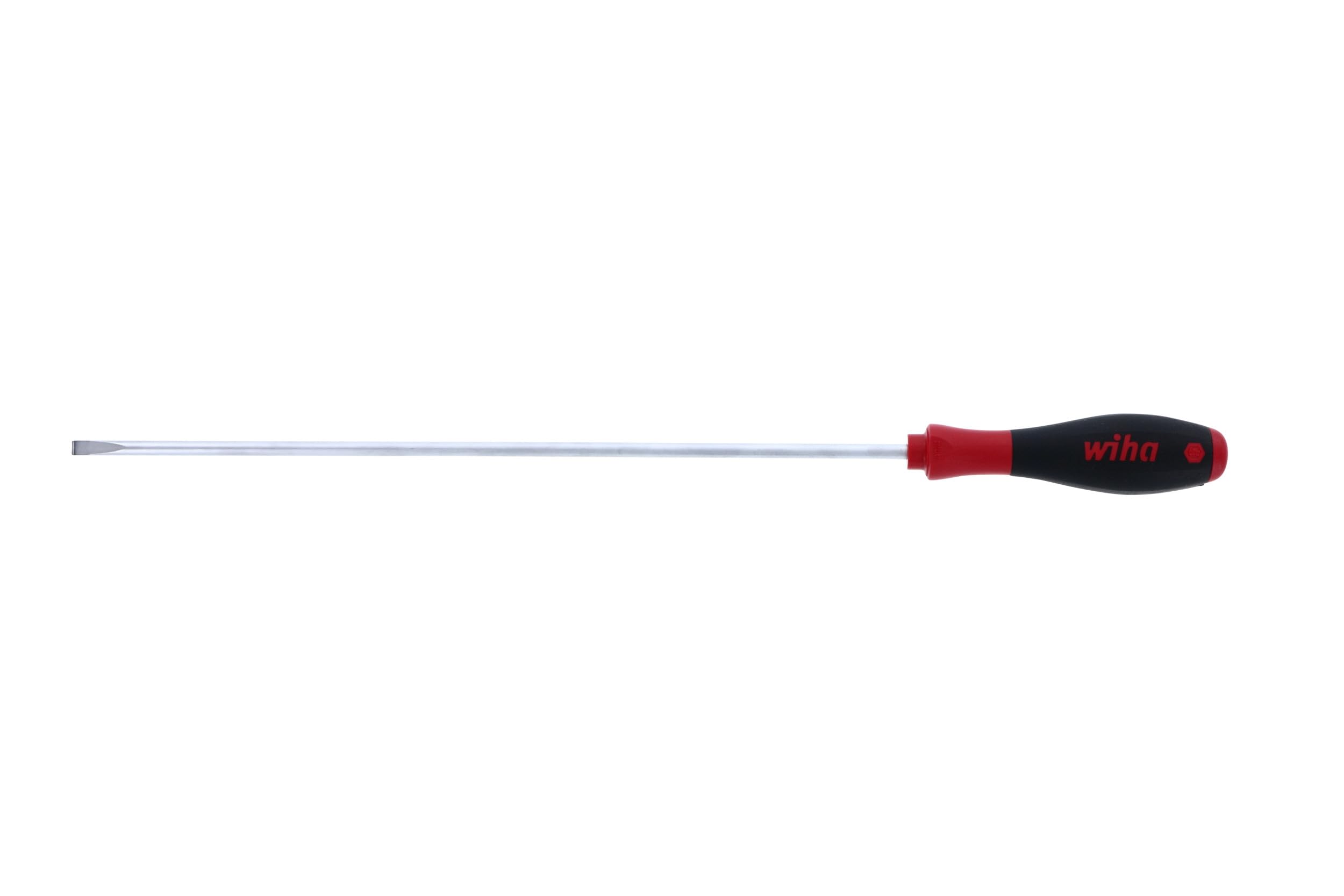 Wiha 30238 Slotted Screwdriver with SoftFinish Handle, 5.5 X 300mm