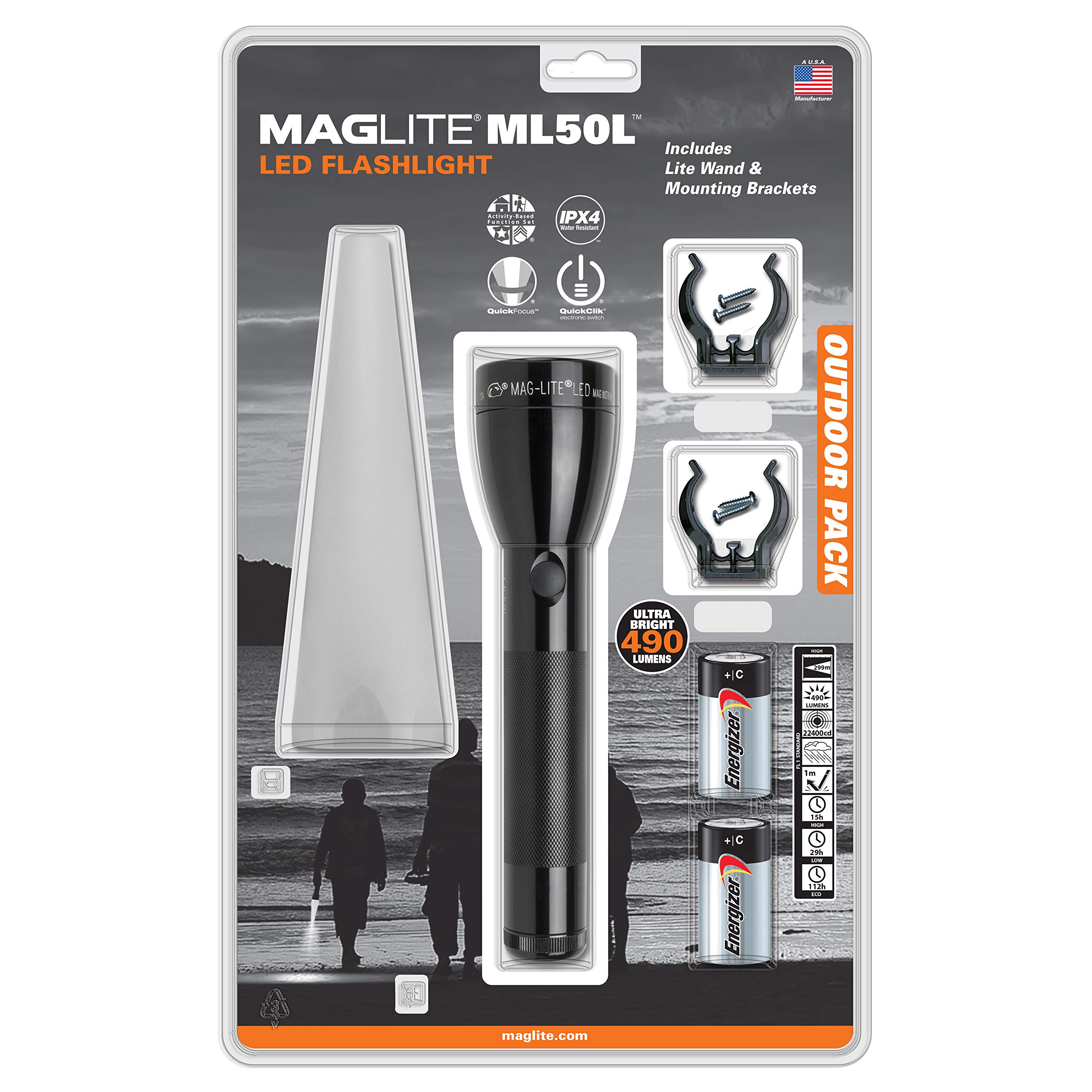 Maglite ML50L-I2TQG ML50L 2C LED Flashlight w/Lite Wand (White)