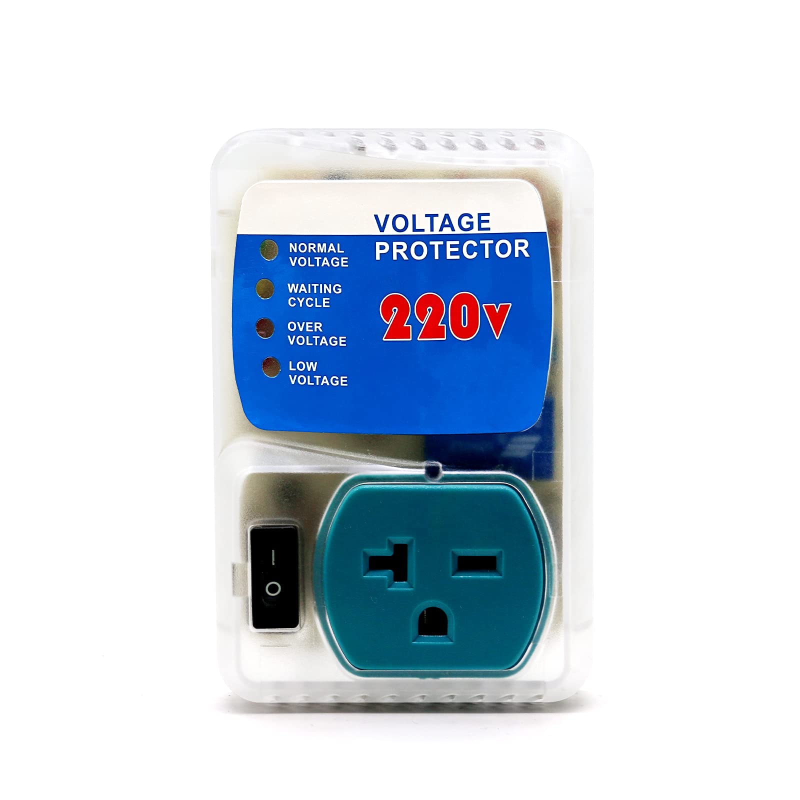 BSEED Surge Protector Outlet, Power Surge Protector for Home Appliances, Adjustable Voltage Regulator, 220V, 4400W, 1 Pack