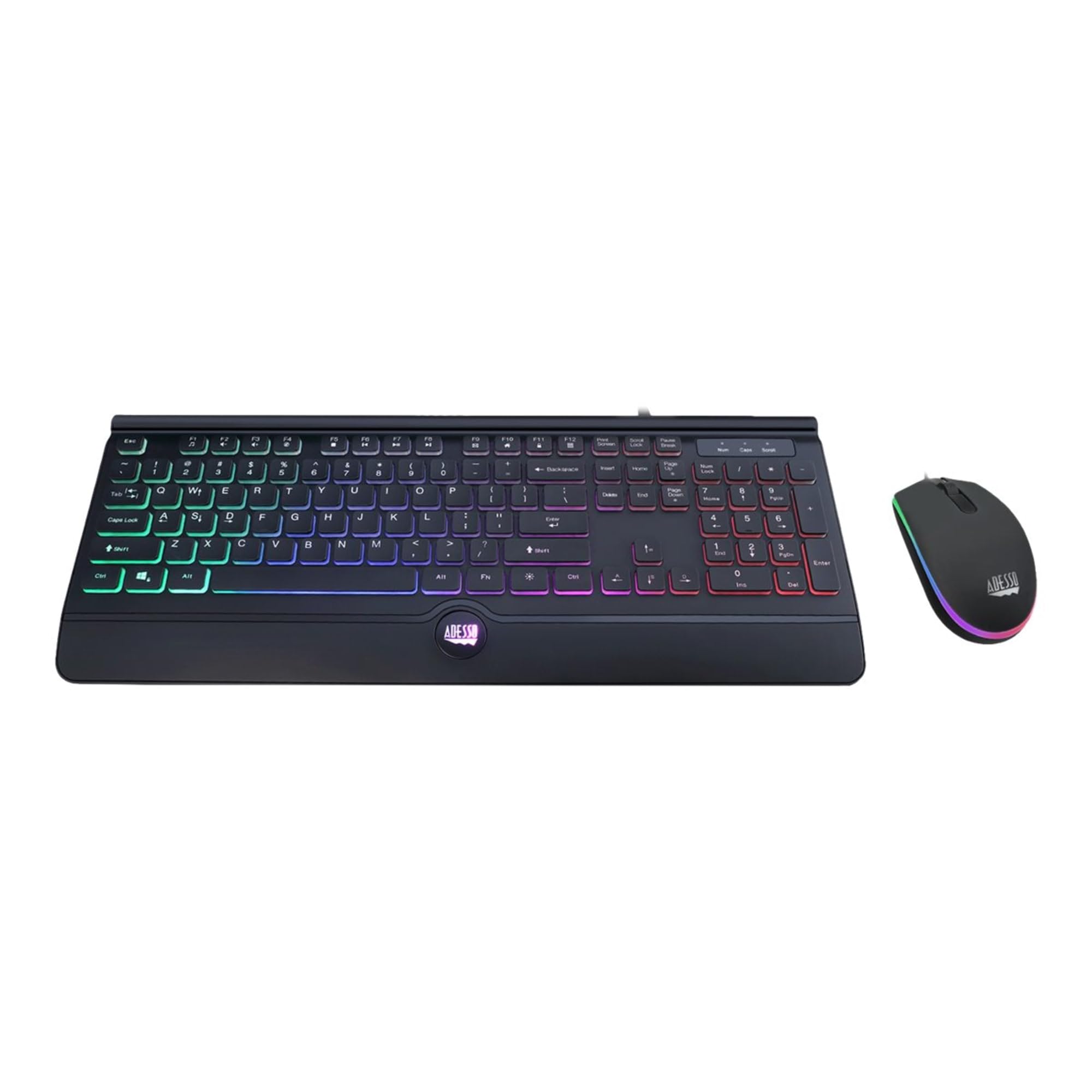 Adesso AKB-137CB Illuminated Gaming Keyboard and Illuminated Mouse Combo
