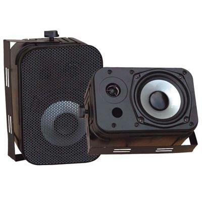 Pyle PDWR40B 5.25" Black Indoor/Outdoor Waterproof Speaker pair