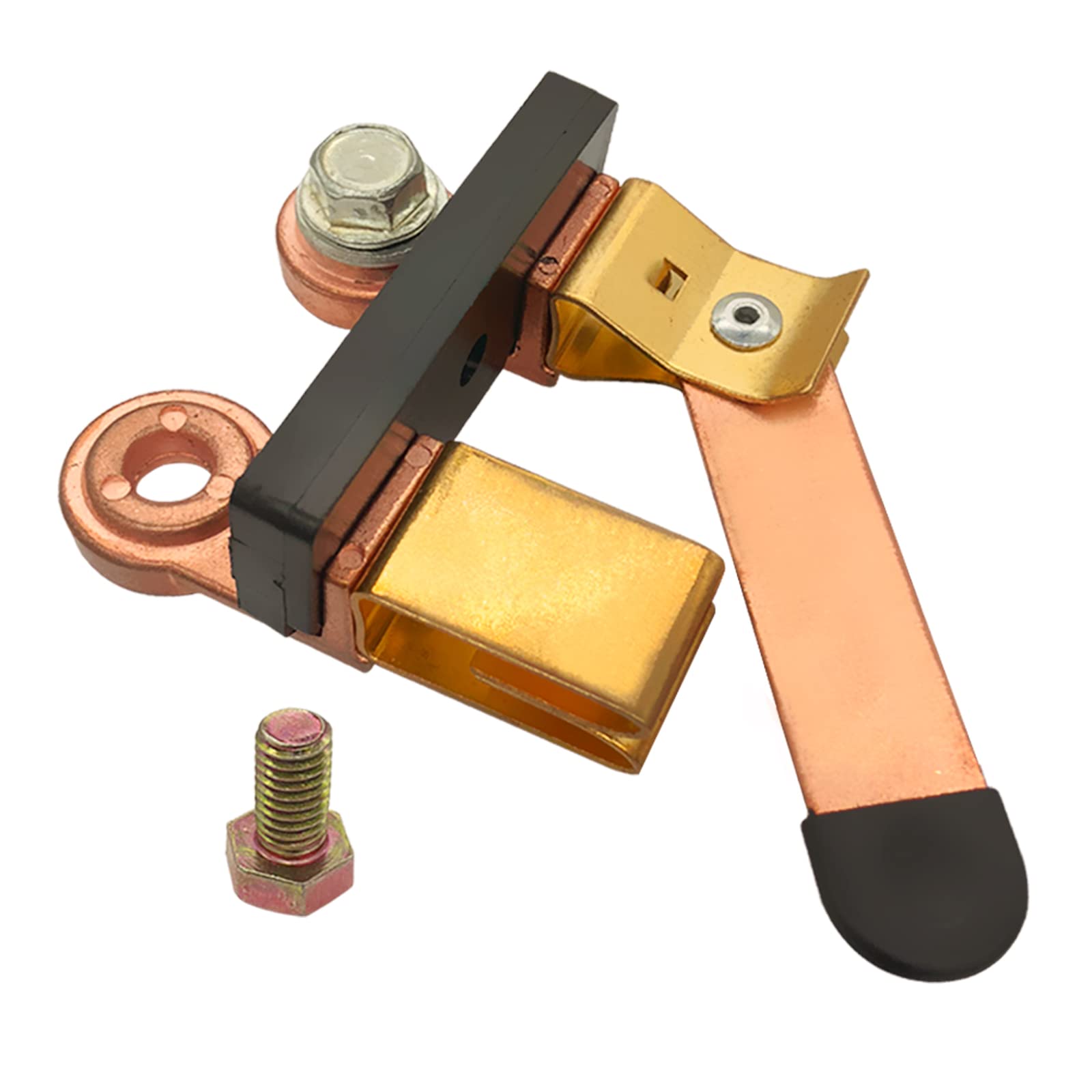 Ampper Side Post Battery Disconnect Switch 12V 24V, Knife Blade Battery Switch Disconnect Power Cut Shut Off for Car Boat RV ATV (with Long Bolt)