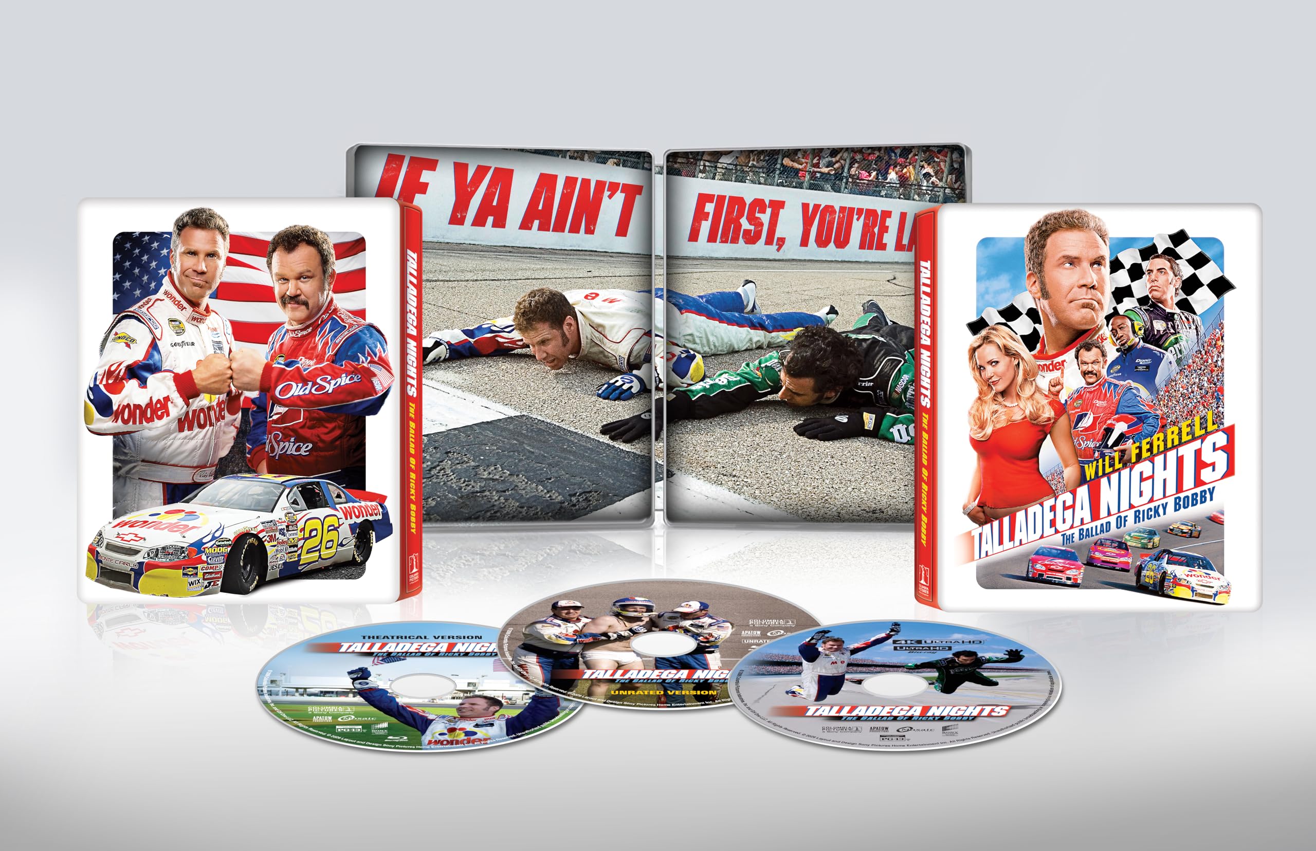 Talladega Nights: The Ballad of Ricky Bobby 20th Anniversary (4K Ultra HD + Blu-ray + Digital SteelBook) - 4K + Blu-ray + Digital