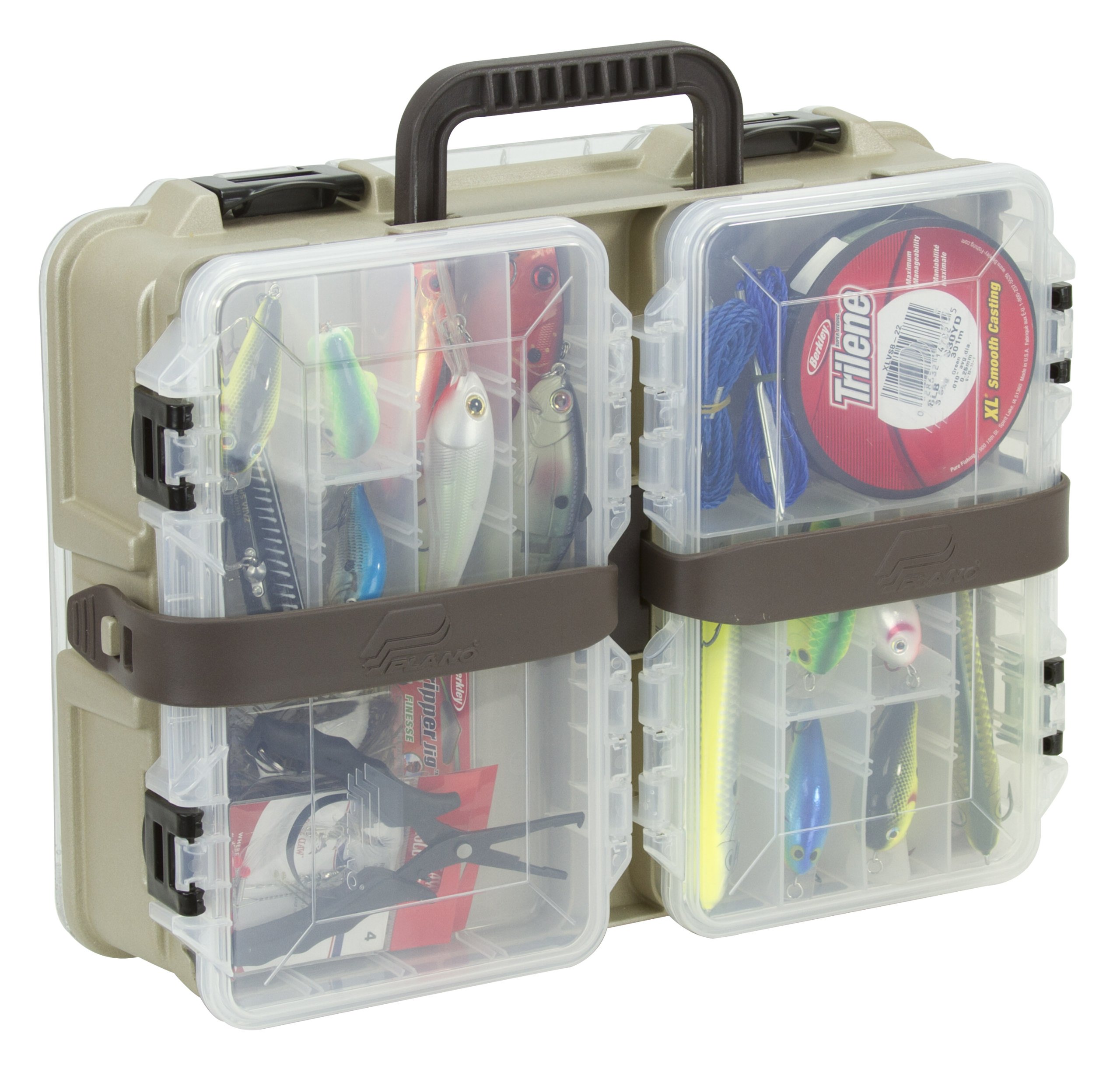 Plano 112300 Flex N Go Satchel  Sandstone  Two Standard 3650 Tackle