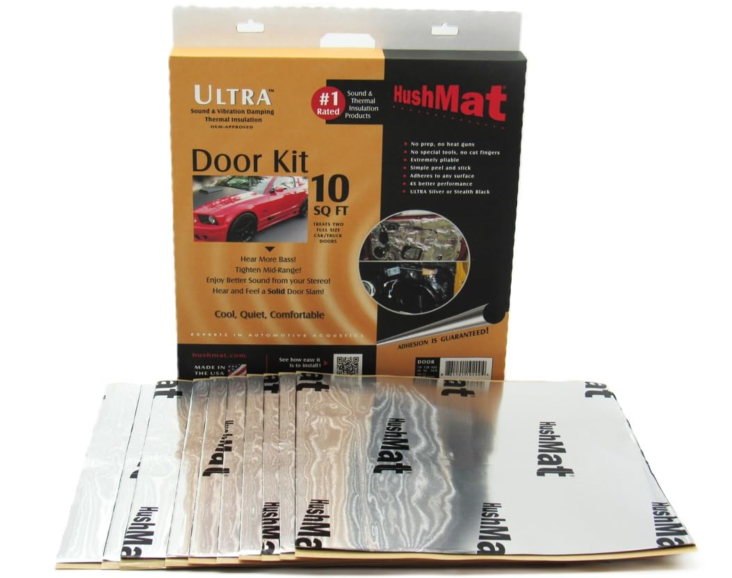 HushMat 10201 Ultra Door Kit Silver-ten 12"x12" Sheets (10 sq. ft.)