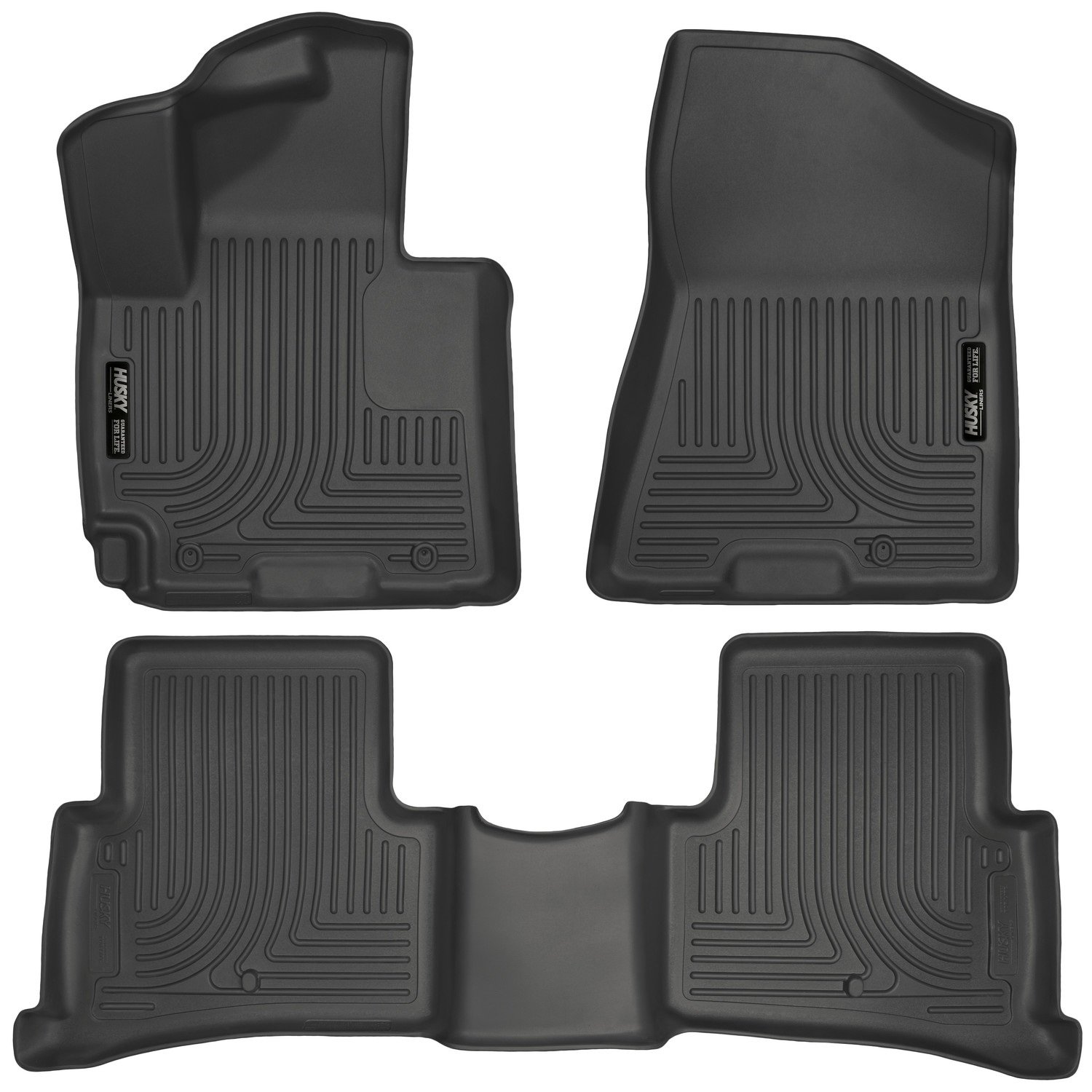 Husky 99681 Weatherbeater Front/2nd Seat Floor Liners For '16-18 Hyundai Tucson