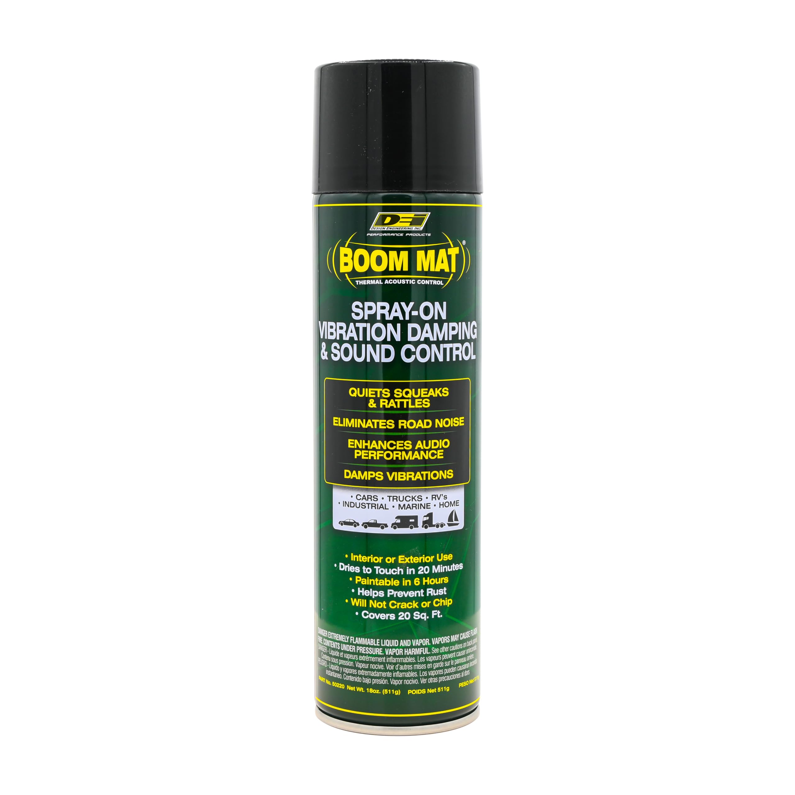 DEI 050220 Boom Mat Spray-on Sound Deadening Reduce Road Noise and Vibration