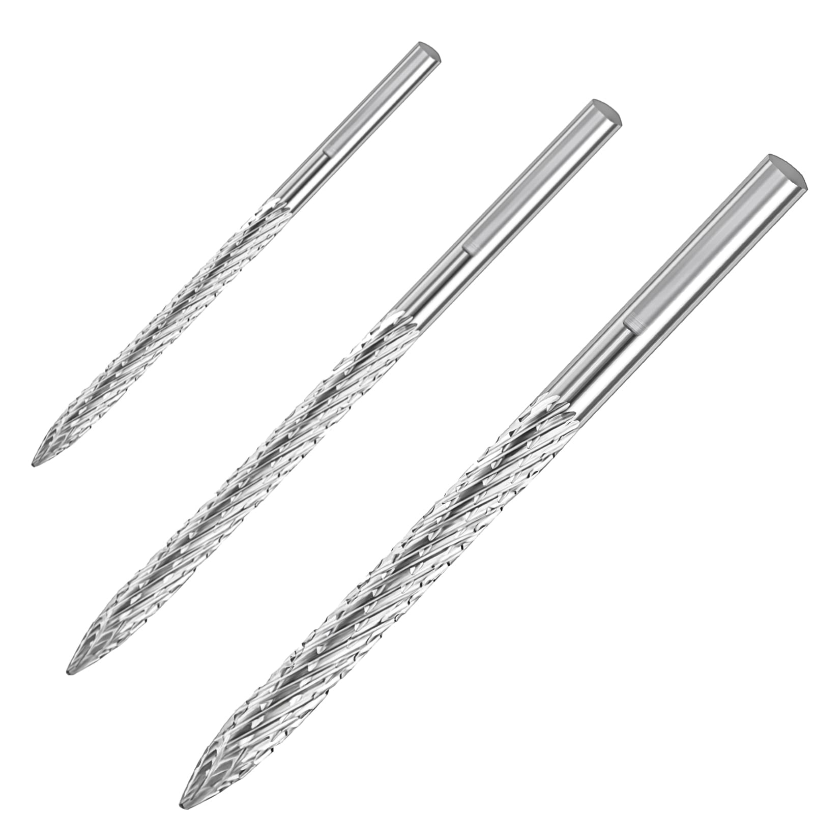 Tallew 3 Pack Tire Reamer Drill Bit Multi Sizes Tire Repair Carbide Burr Drill Bit Patches Plug Cutters Wire Cutter Carbon Steel Reamer Repair Tools (3,4.5,6 mm)