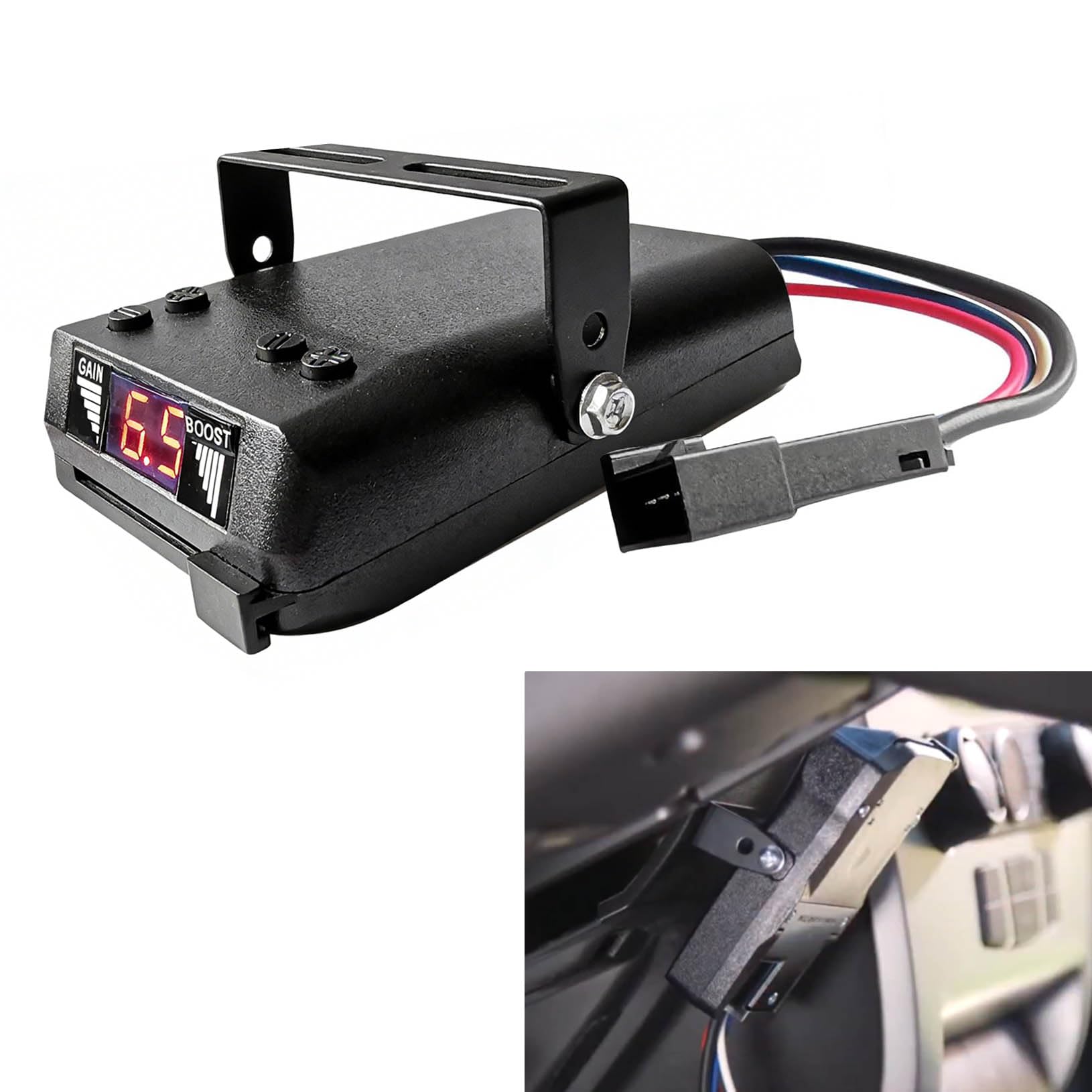 Gihdfer Proportional Trailer Brake Controller 8508211 with LED Digital Display Compatible with 1-4 Axle Heavy Duty Towing Trailers RV Trucks and Load,Plug and Play