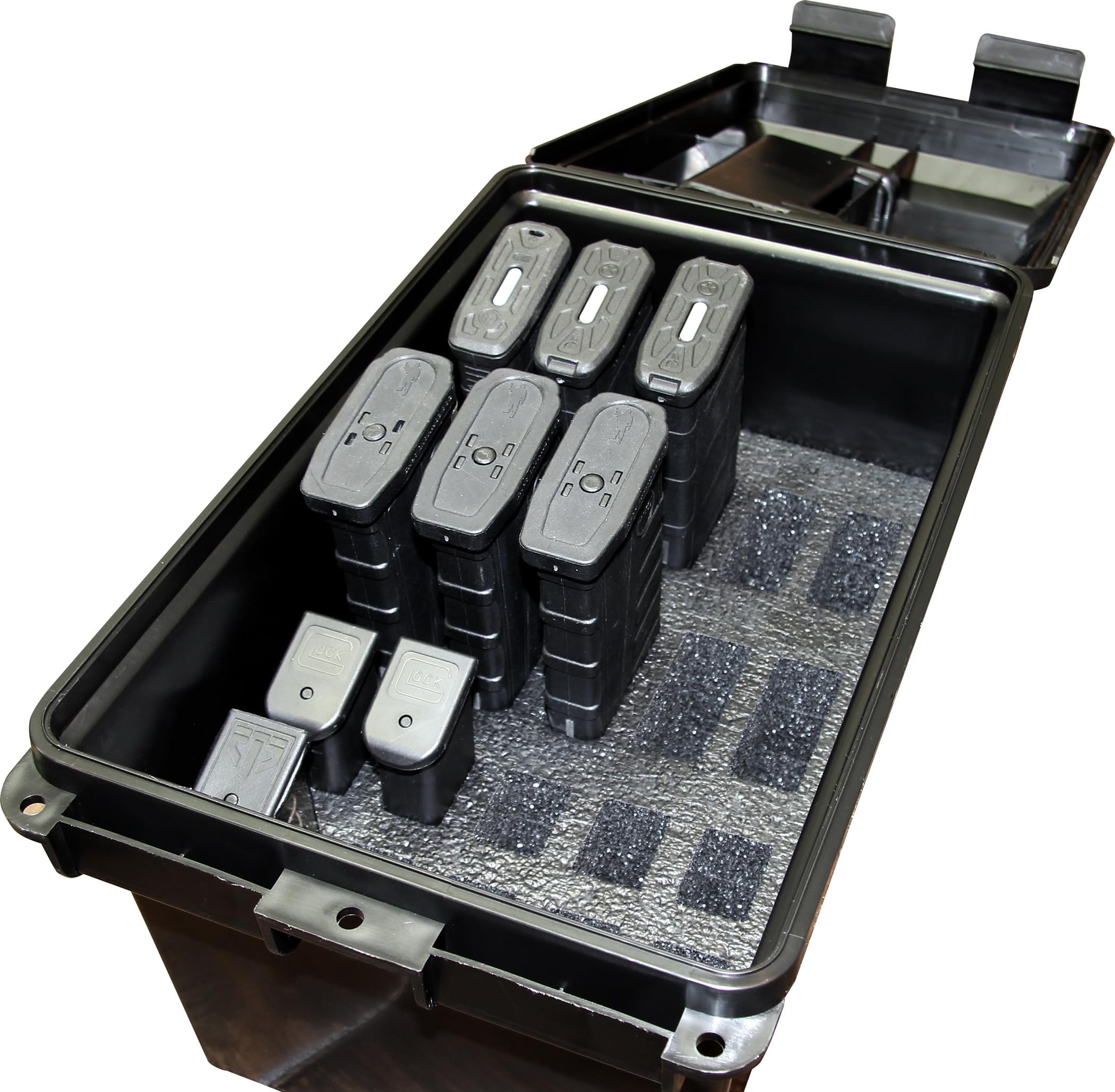MTM TMCLE Tactical Mag Can for 10 (30) Rd AR Mags 10 Double Stacked Handgun Mags