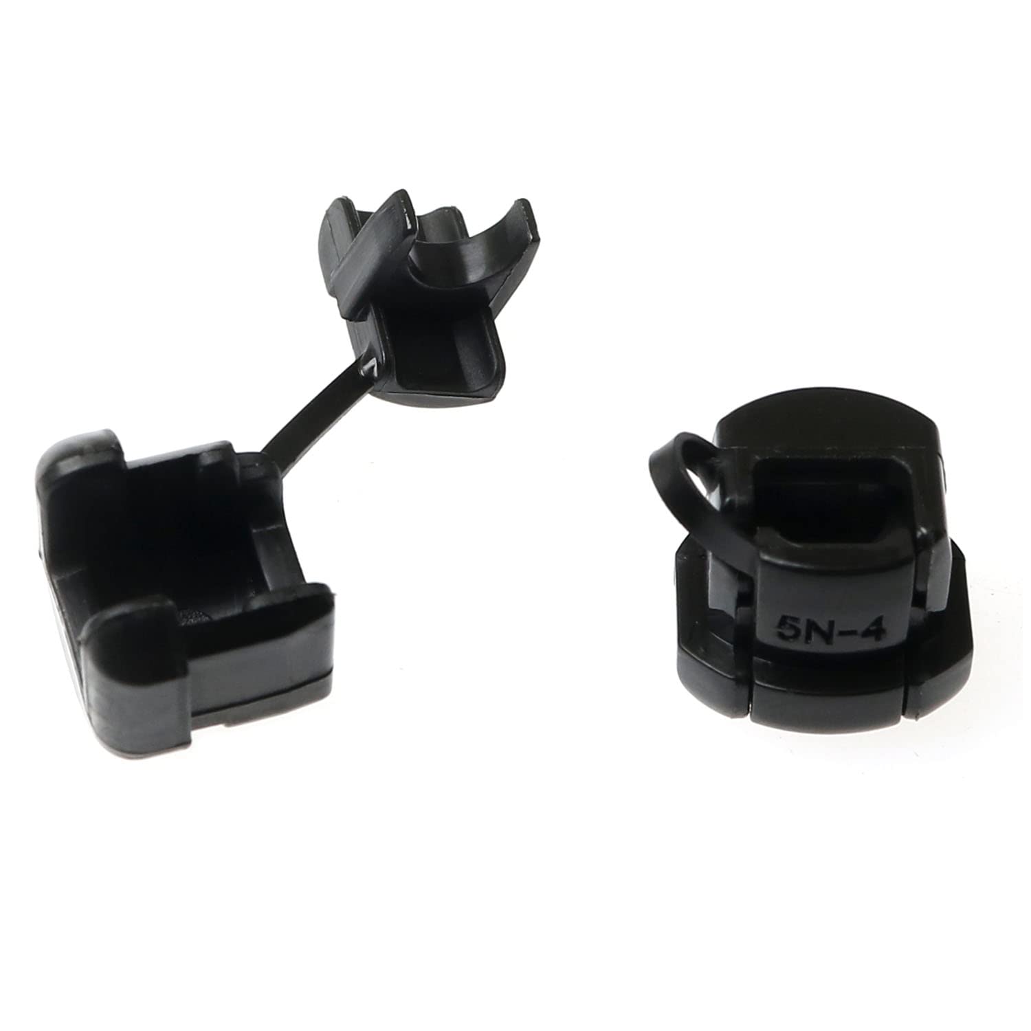 RLECS 20pcs 5N-4 Strain Relief Bushing Black Round Cable Wire Strain Relief Bush Grommet Strain Relief Bushing Electric Cable Protection Cord Buckle Nylon Cord Clamp Clips