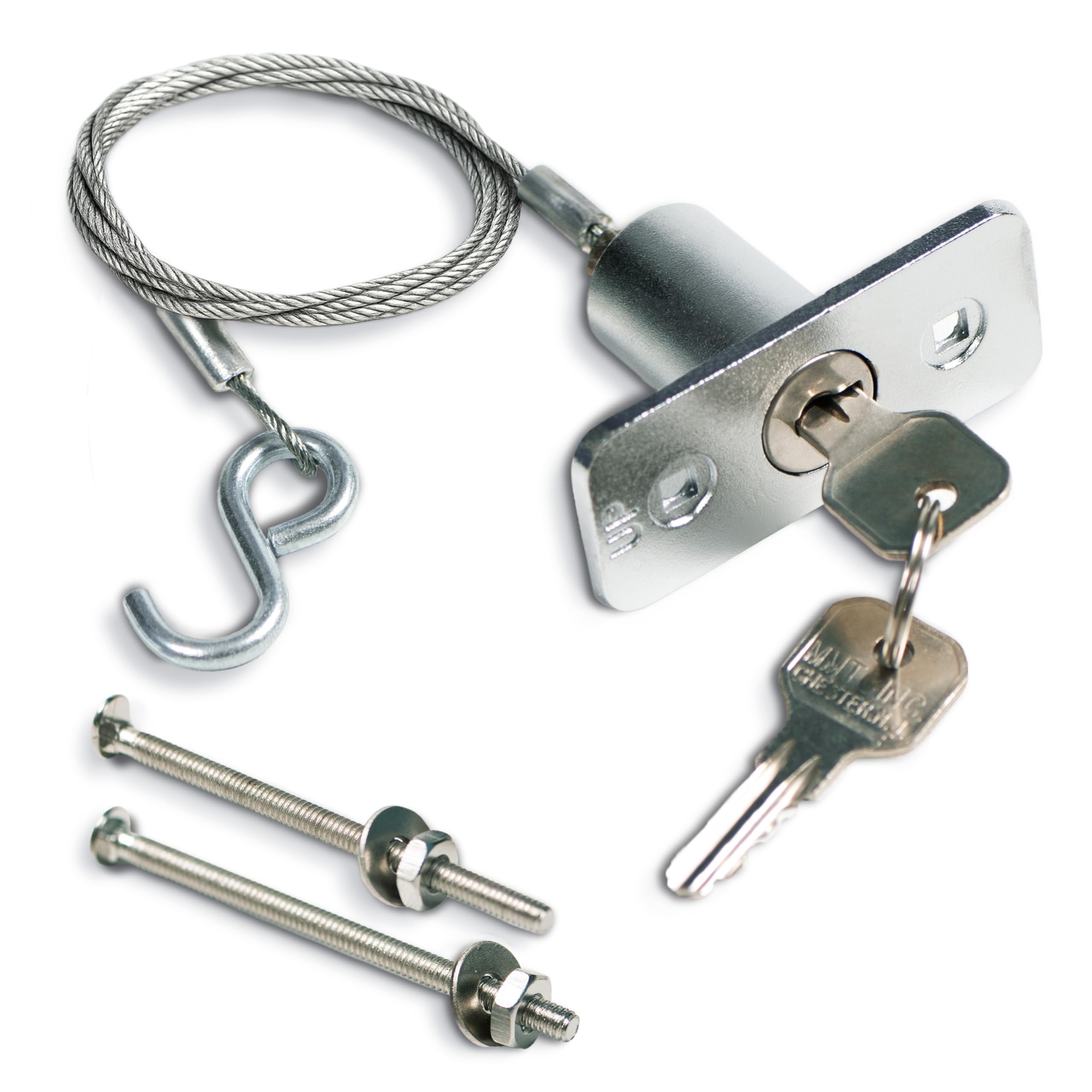 Garage Door Emergency Release Lock Kit, Universal Keyed Disconnect System for Overhead Doors, Manual Cable Access, Complete Installation Kit with 2 Keys