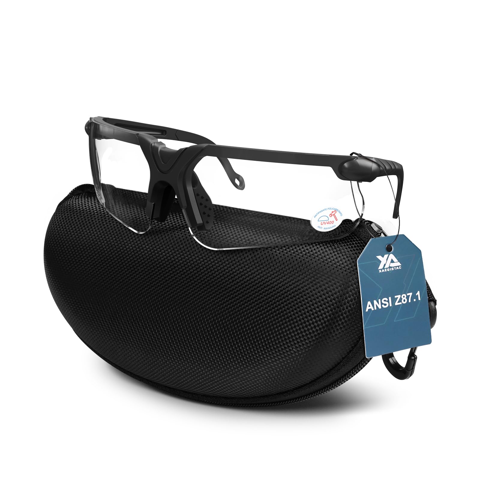 xaegistac Shooting Glasses with Case Anti Fog Hunting Safety Glasses for Adults