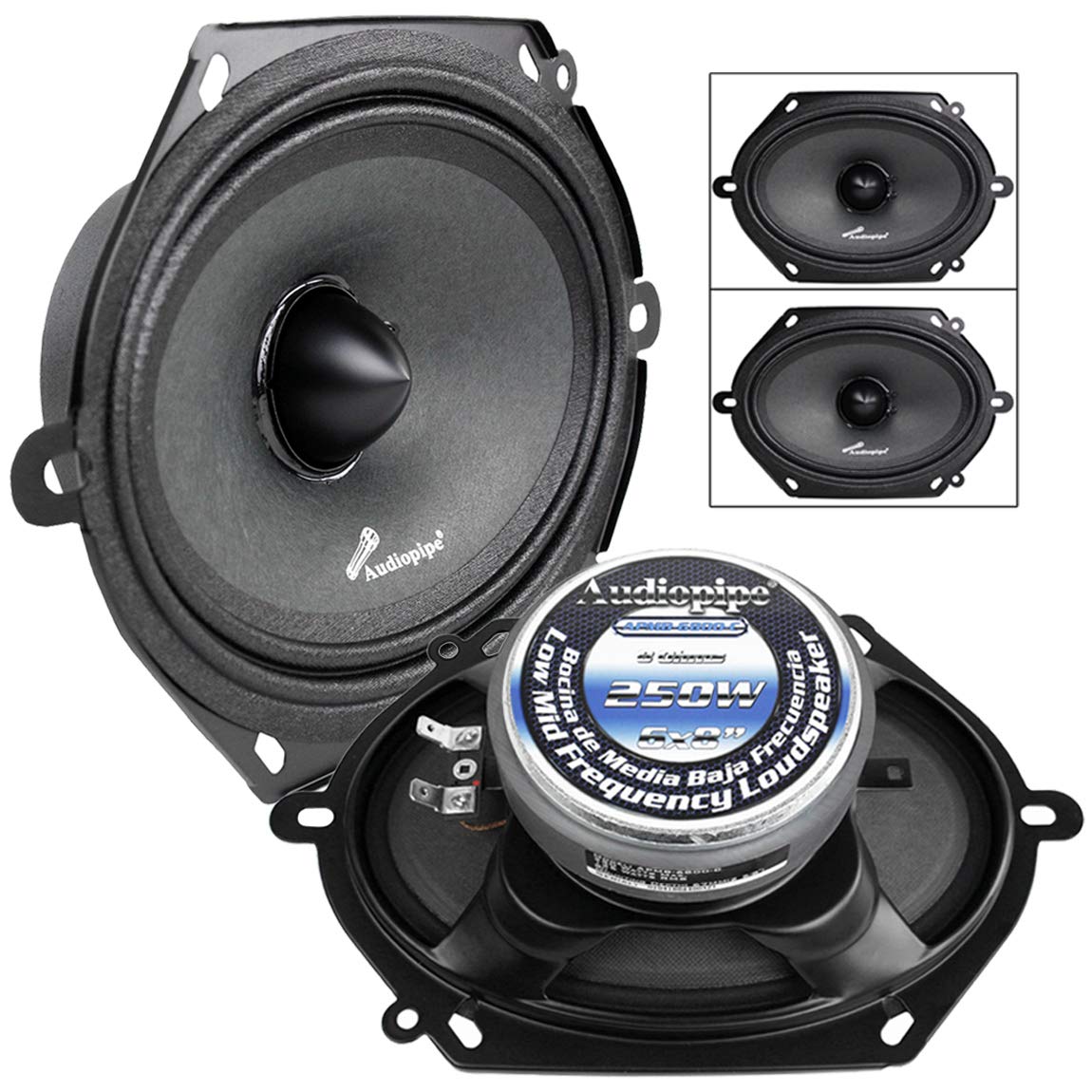 Audiopipe APMB6800C 6X8" Mid Range Loud Speaker (pair)